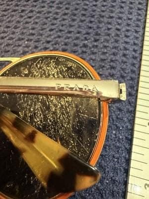 Prada SPR 51S Cinema Round Double Bridge Sunglasses Tortoise Gold VHS-2D2 54mm - Thumbnail 5