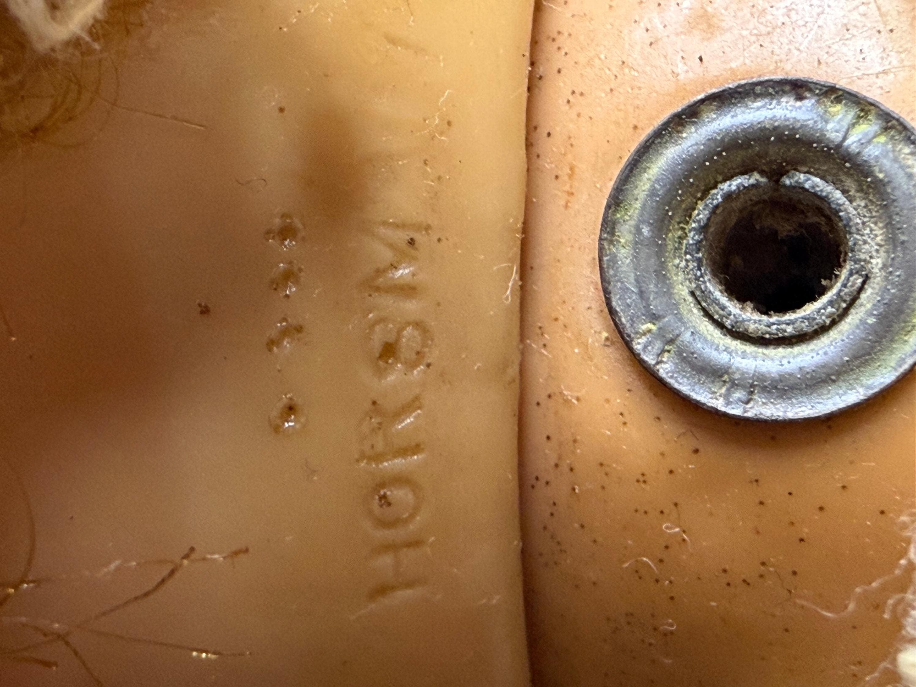 Vintage 1930s-40s Horsman Composition Rubber Baby Doll Sleep Eyes Original Dress - Thumbnail 8