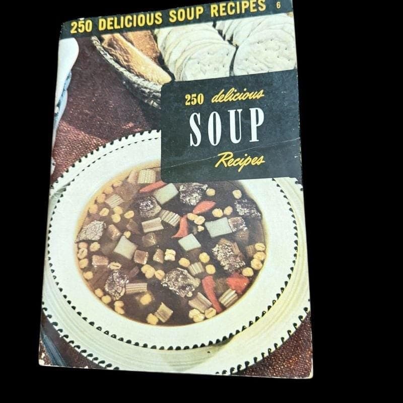 Vintage 1950 250 Delicious Soup Recipes Cookbook Culinary Arts Institute - Image 1