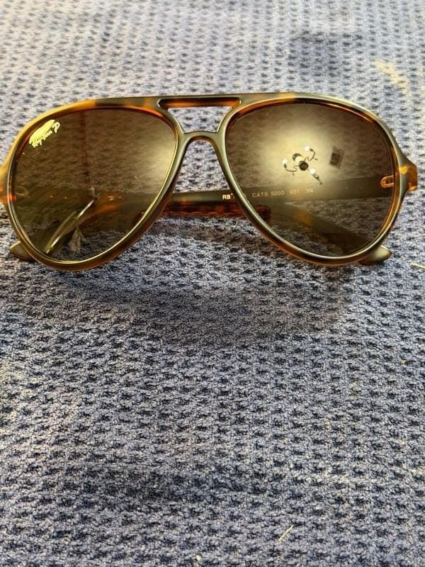 New Ray-Ban RB4125 CATS 5000 Polarized Tortoise Aviator Sunglasses 59mm Made Italy - Thumbnail 6