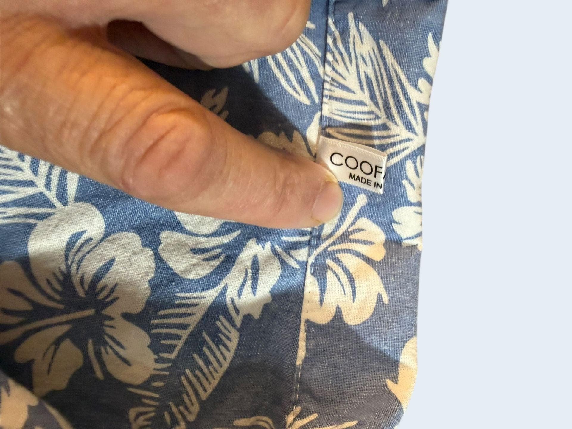 COOFANDY Men's Blue Hibiscus Floral Hawaiian Short Sleeve M - Thumbnail 5