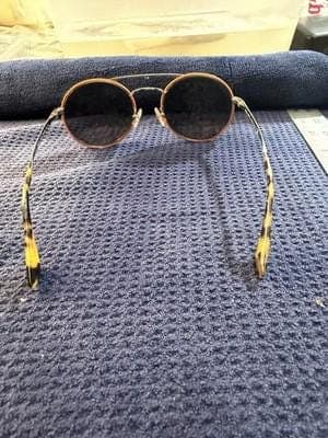 Prada SPR 51S Cinema Round Double Bridge Sunglasses Tortoise Gold VHS-2D2 54mm - Thumbnail 2