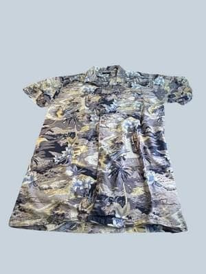 Point Zero Hawaiian Tropical Floral Print Button Up Shirt Mens XLT Short Sleeve - Image 1