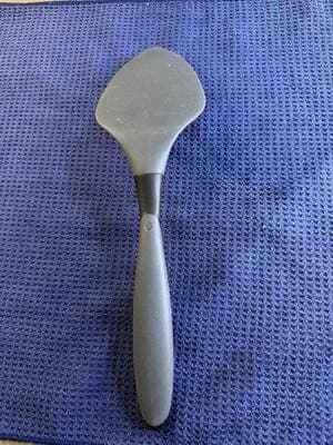 PIC Silicone Flexible Spatula Turner Gray Black Handle Kitchen Cooking Tool - Thumbnail 3