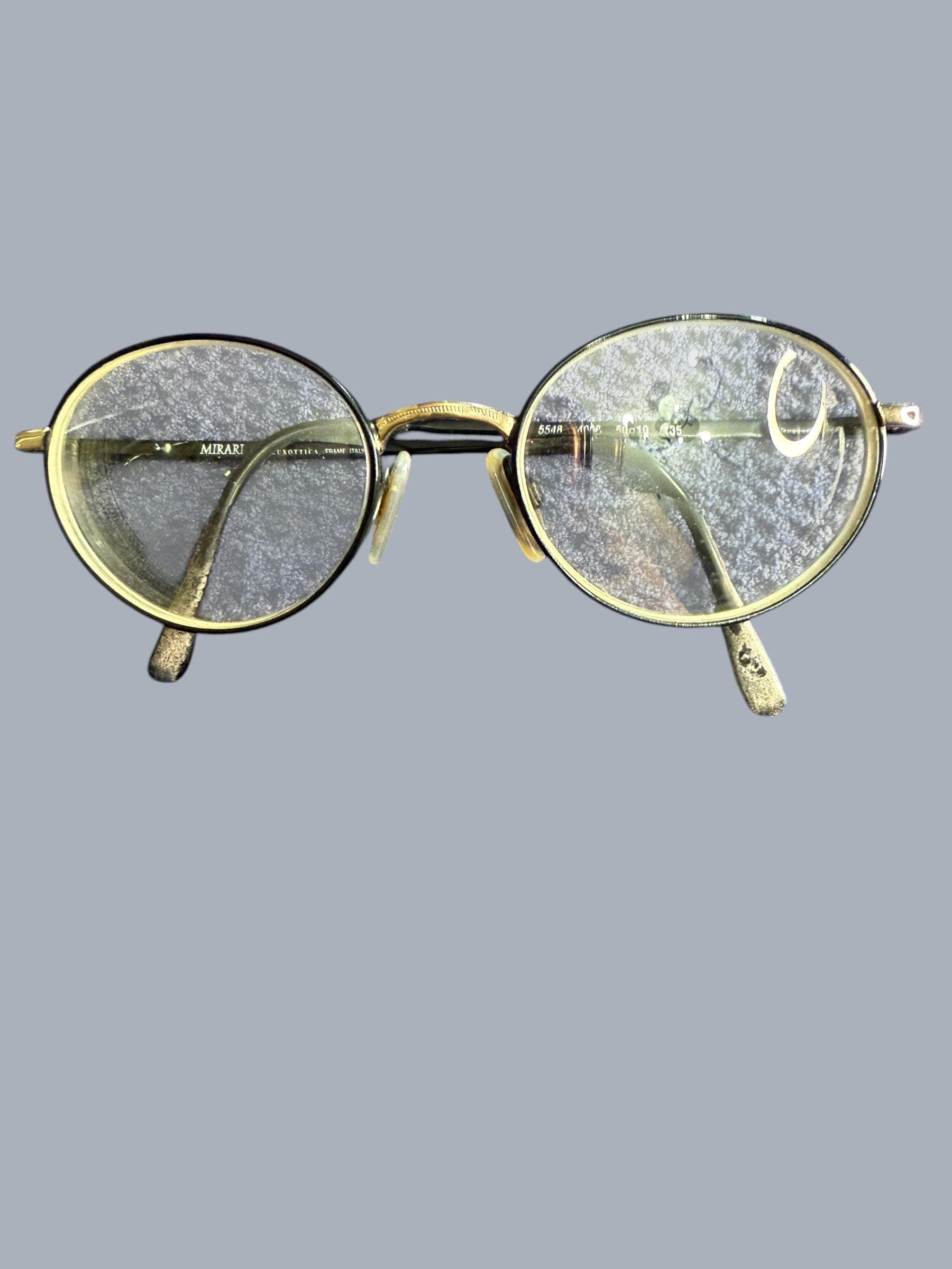 Vintage Mirari for Luxottica Oval Eyeglass Frames 5548 4006 50[]19 135 Italy - Thumbnail 2