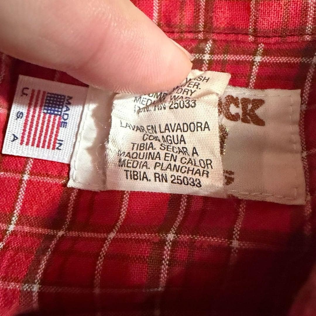 Vintage 80s Ruddock Red Plaid Western Pearl Snap Long Sleeve Shirt - Thumbnail 3