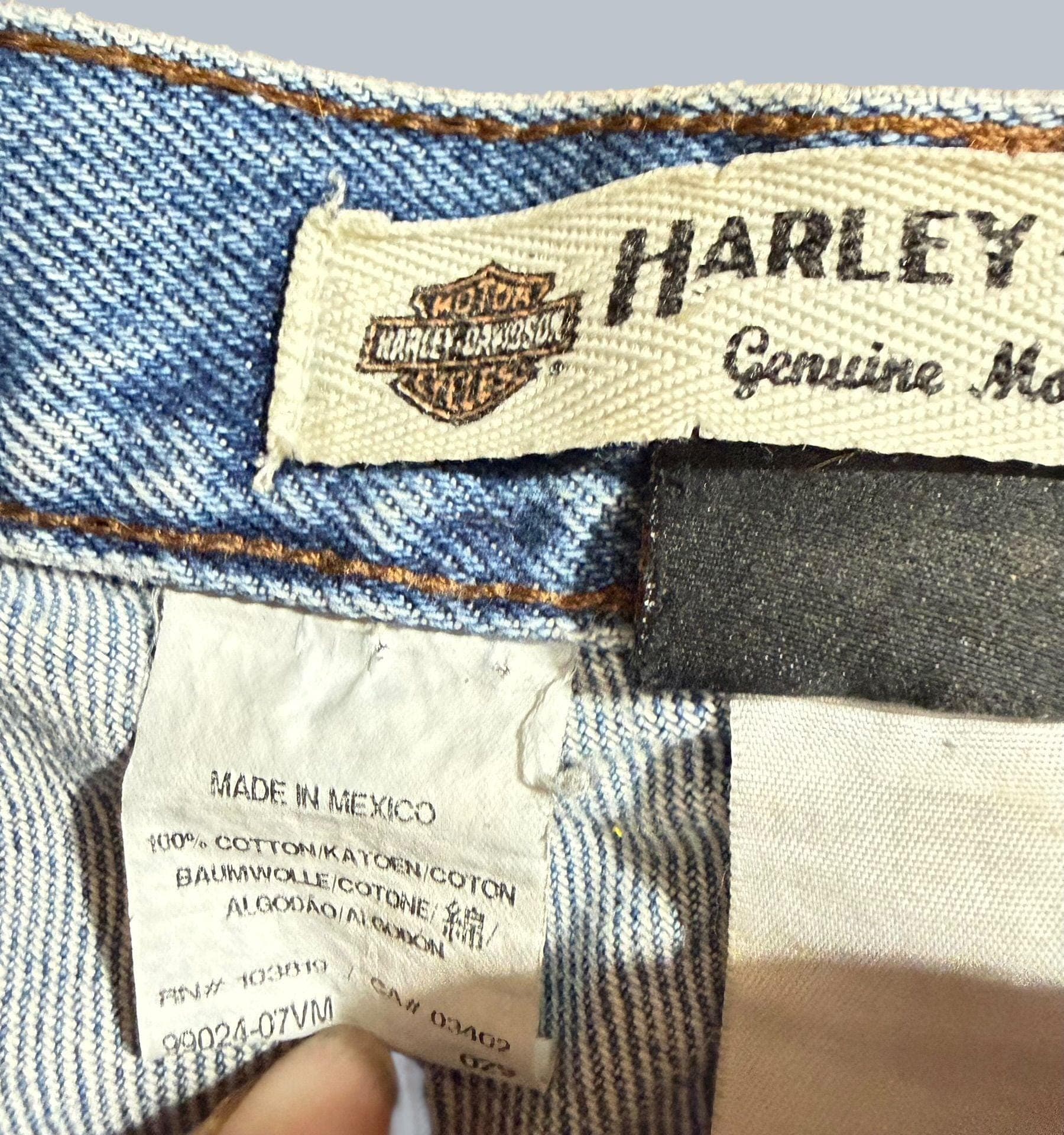 Vintage Harley Davidson Denim Jeans 38x36 Y2K - Thumbnail 4
