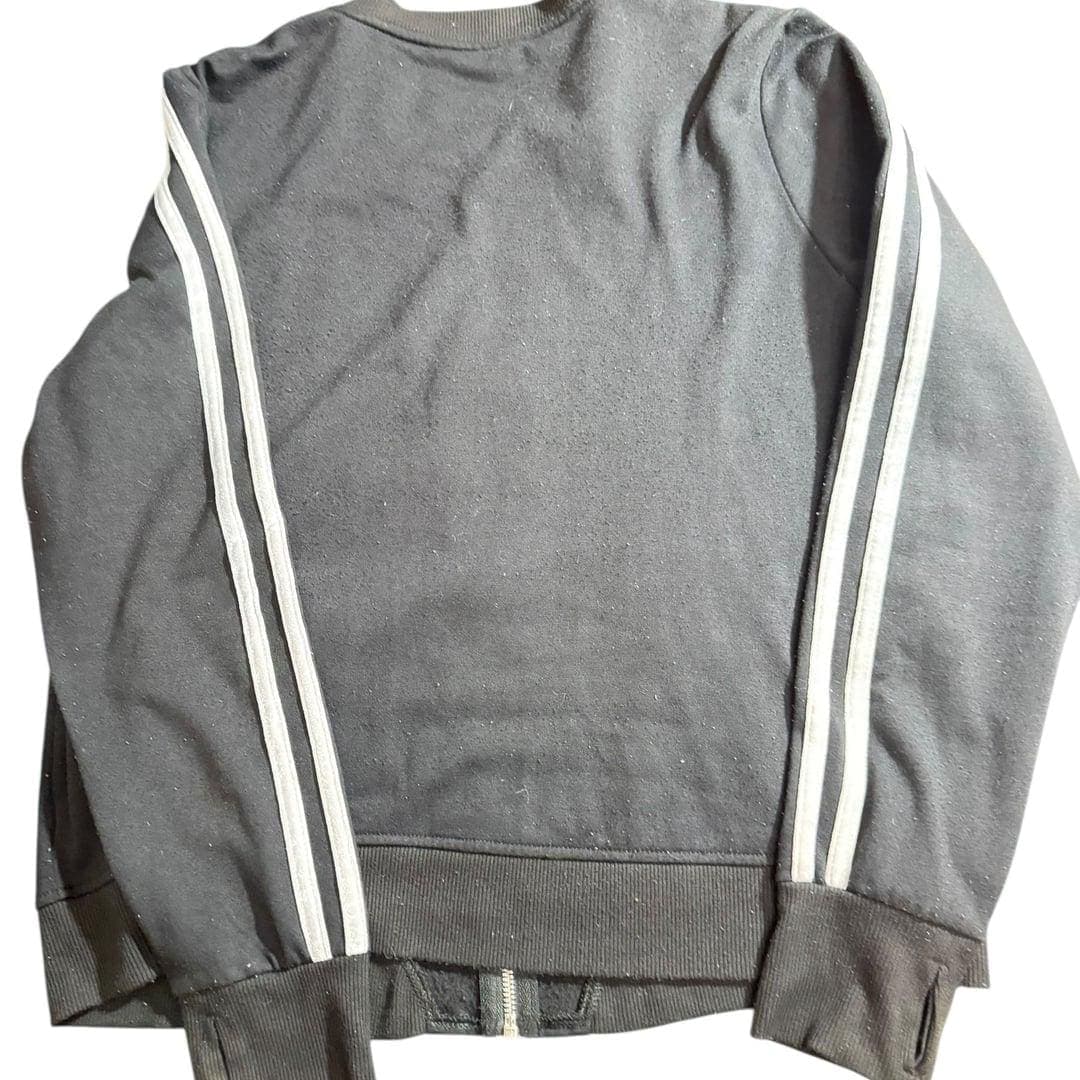 Bebe Sport Women's Black Track Jacket Logo Zip Up Bomber Fleece Lined Size L - Thumbnail 2