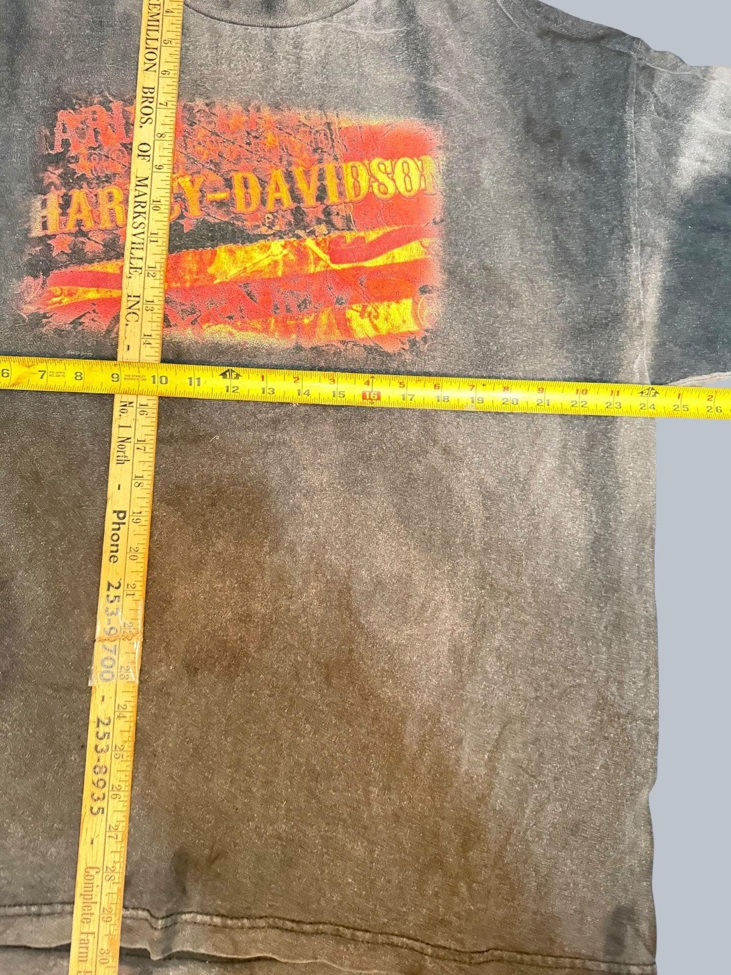 Vintage Harley-Davidson Glacier Kalispell Montana Stonewash T-Shirt 2XL - Thumbnail 7