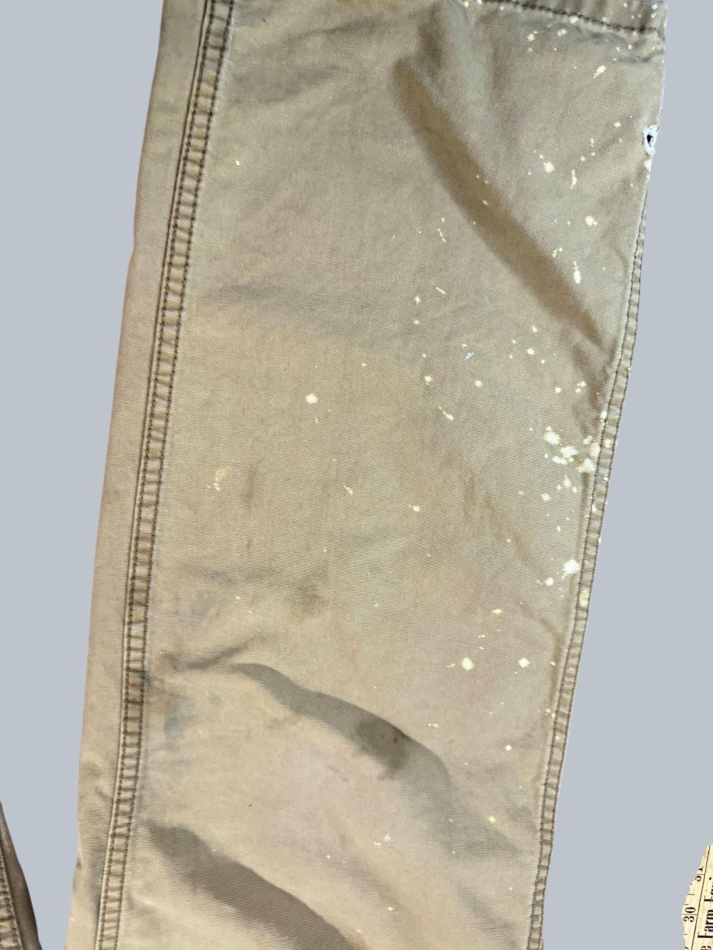 Vintage Blue Mountain Distressed Carpenter Work Pant Paint Splatter Canvas 34x3 - Thumbnail 6