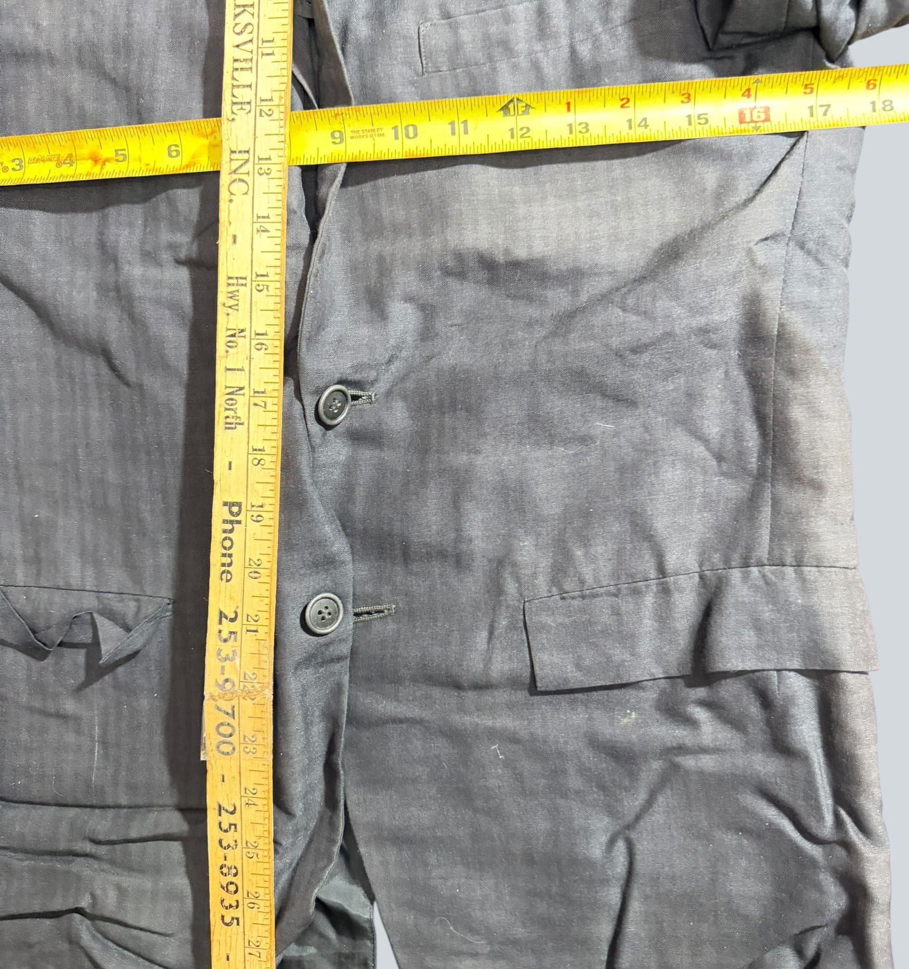 Vintage 90s Stein’s Gray 2 Button Blazer Sport Coat Mens 36R - Thumbnail 5