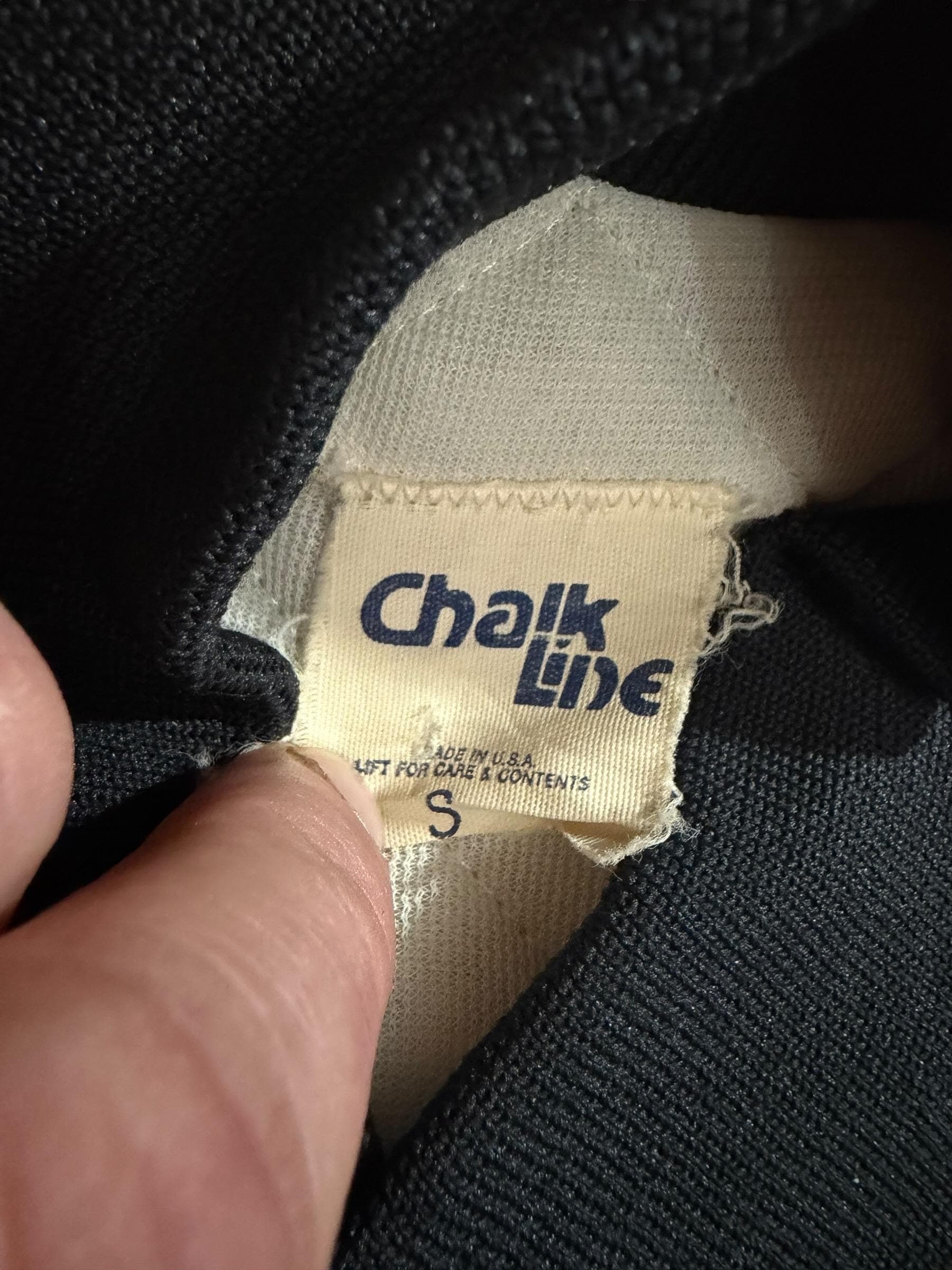 Vintage 1988 New Orleans Saints Chalk Line Satin Jacket USA Made Black Small - Thumbnail 4