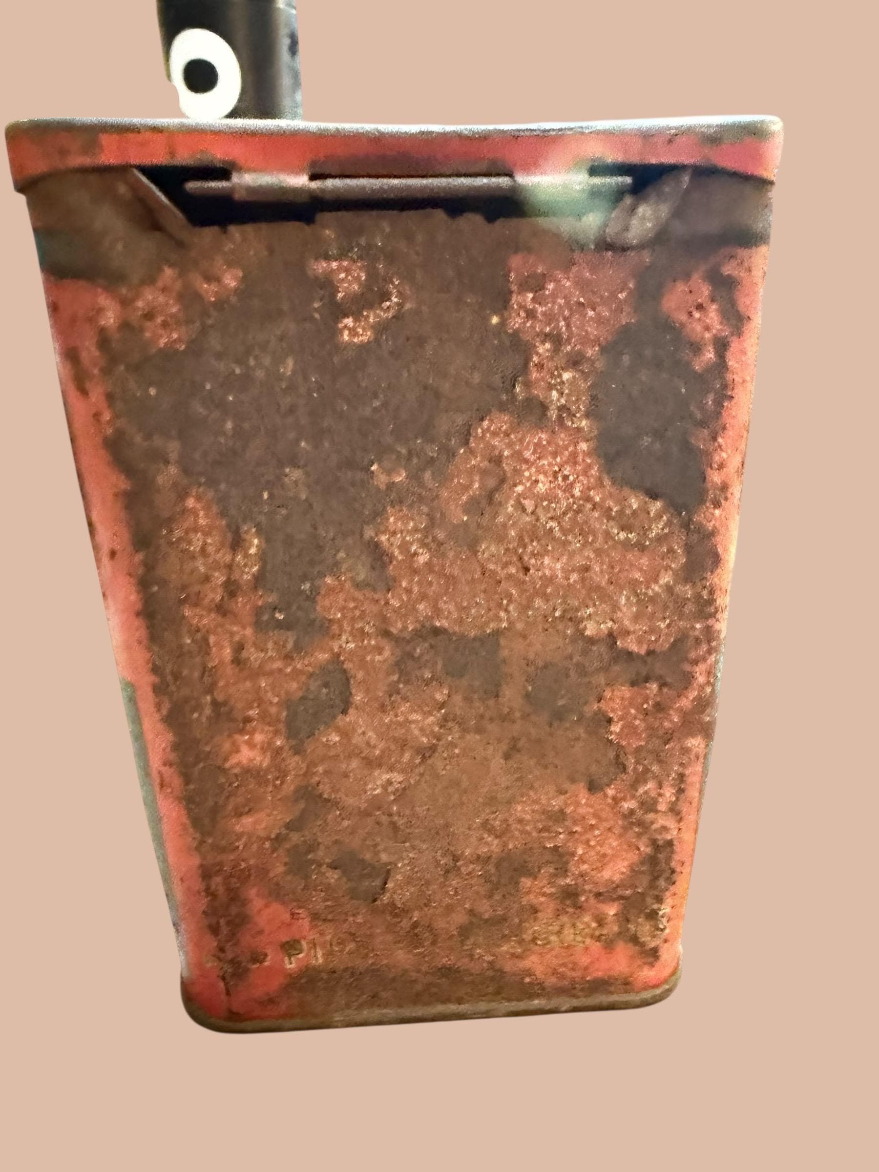 Vintage Hi-Plane Tobacco Tin Red Rusted Advertising Pipe Cigarette Can - Thumbnail 3