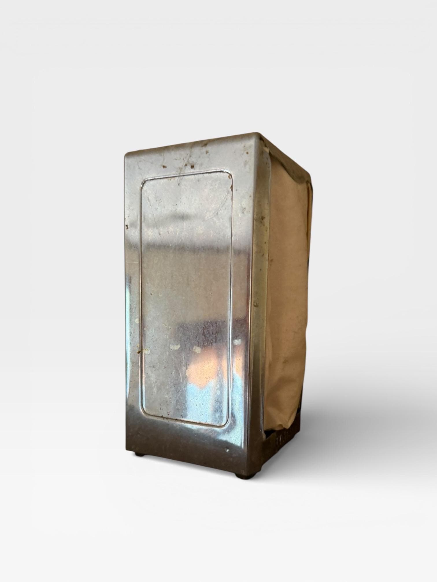 Vintage Hynap Chrome Napkin Dispenser Tabletop Diner Restaurant Retro 1950s - Thumbnail 2
