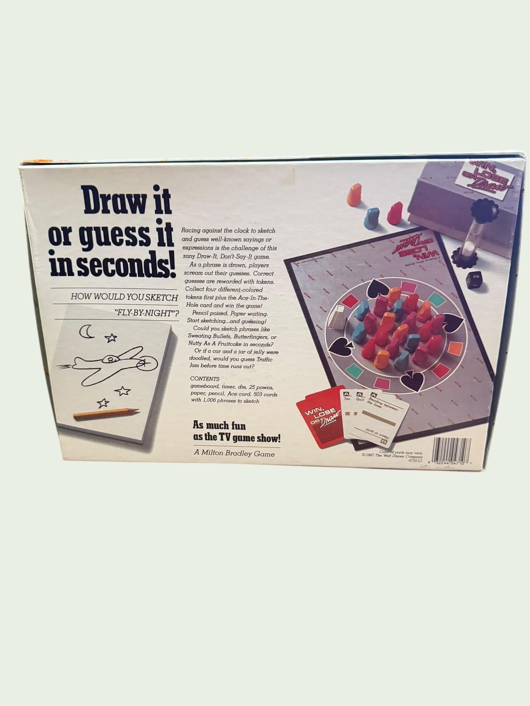 1987 Win Lose or Draw Board Game Milton Bradley 80s Party Game Complete - Thumbnail 6