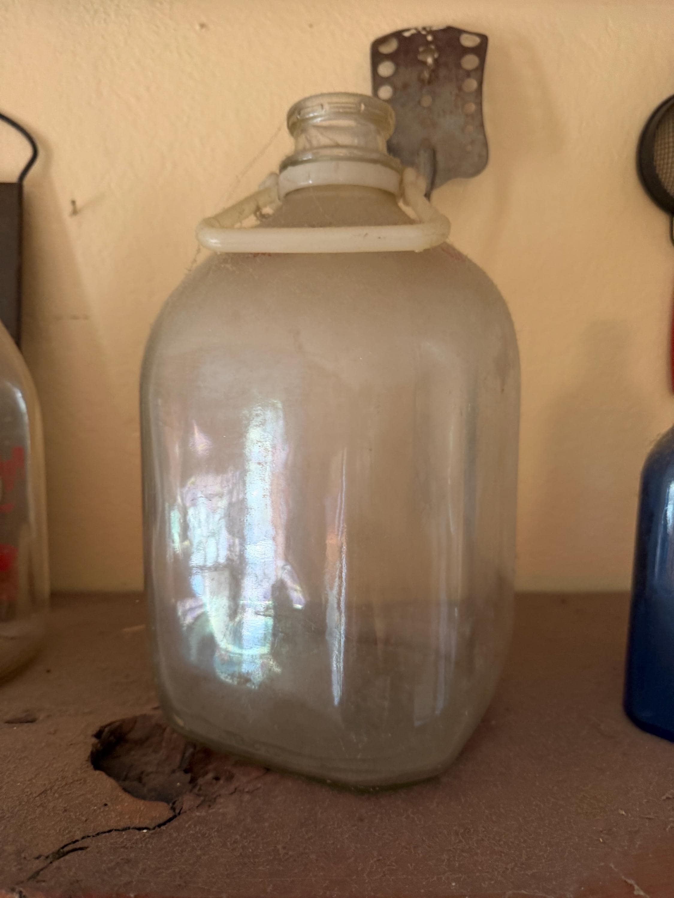 Vintage Borden Glass Milk Jug 1 Gallon Dairy Bottle w Stopper - Image 1