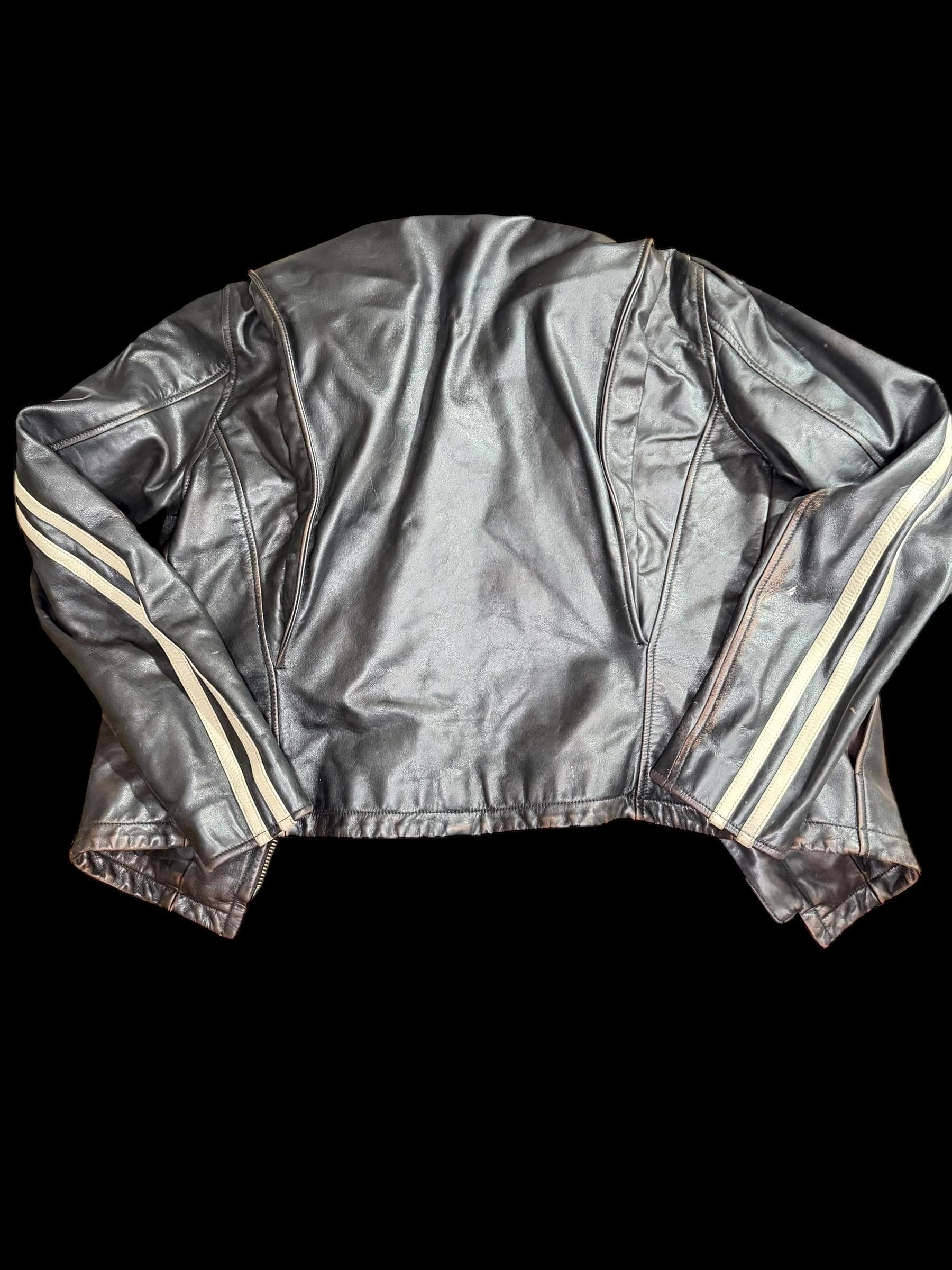 Harley-Davidson Women's Genuine Motor-clothes Leather Jacket w Racing Stripes - Thumbnail 2