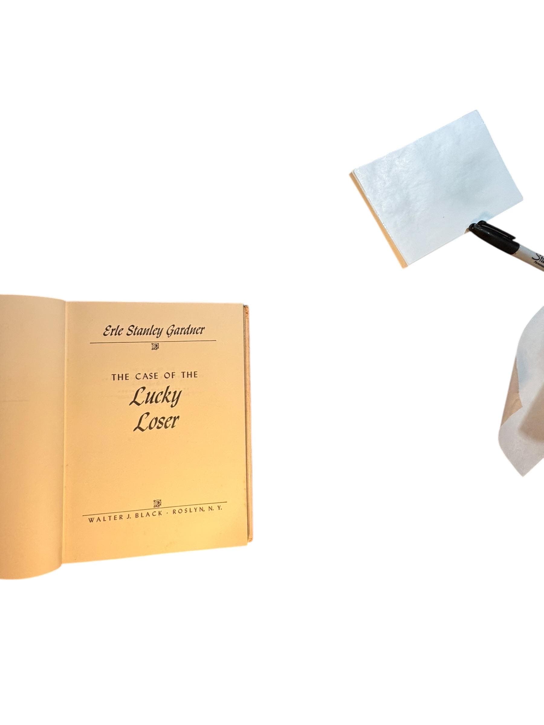 Vintage Perry Mason Mystery Book The Case of the Lucky Loser 1950s Hardcover - Thumbnail 5