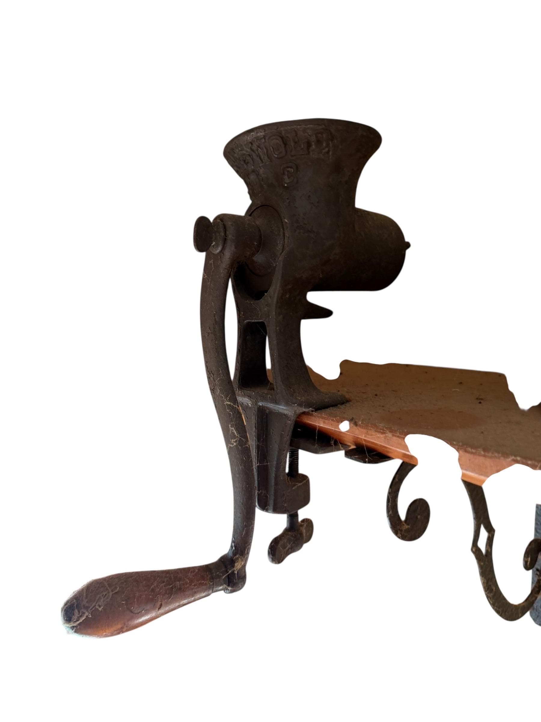 Vintage Enterprise No. 3 Cast Iron Meat Grinder Clamp On Farmhouse Decor - Image 1