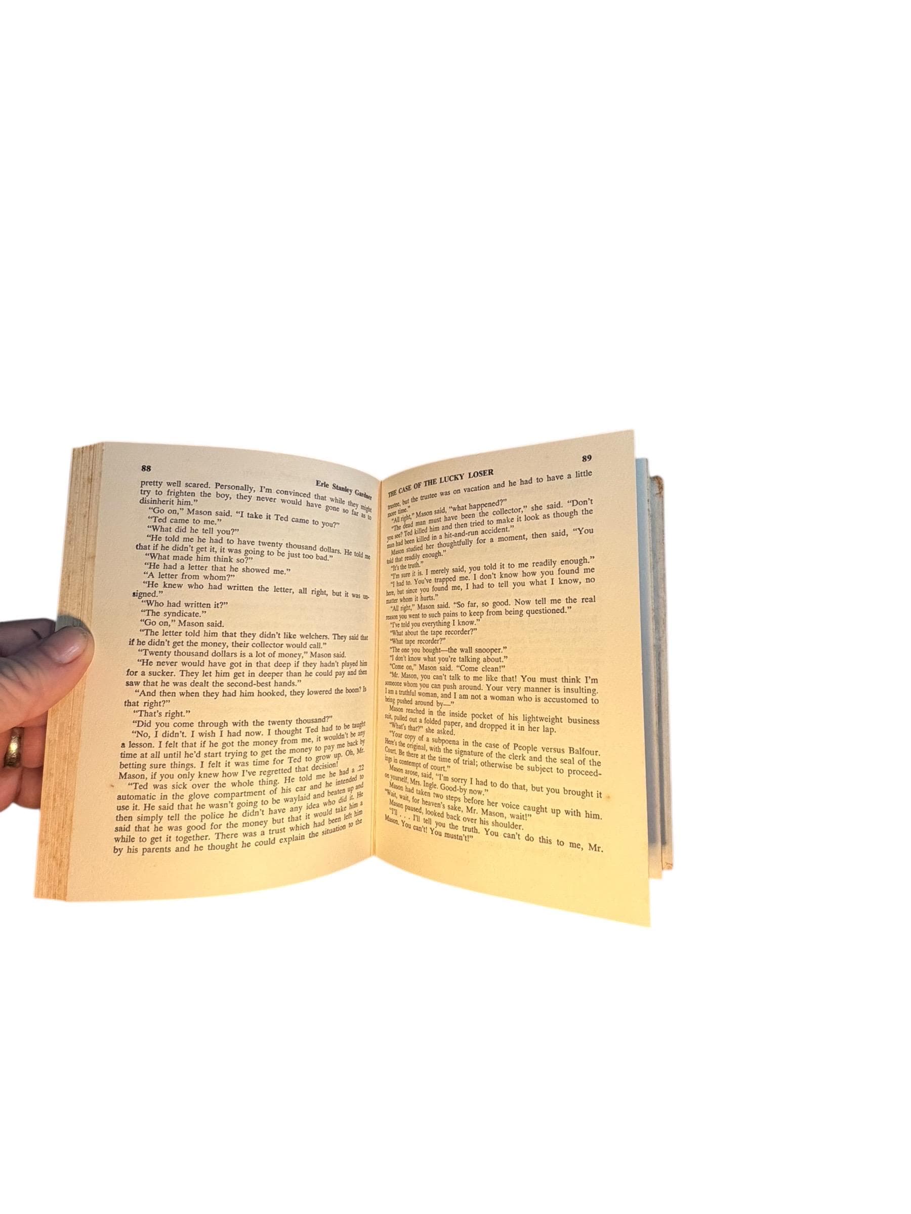 Vintage Perry Mason Mystery Book The Case of the Lucky Loser 1950s Hardcover - Thumbnail 7