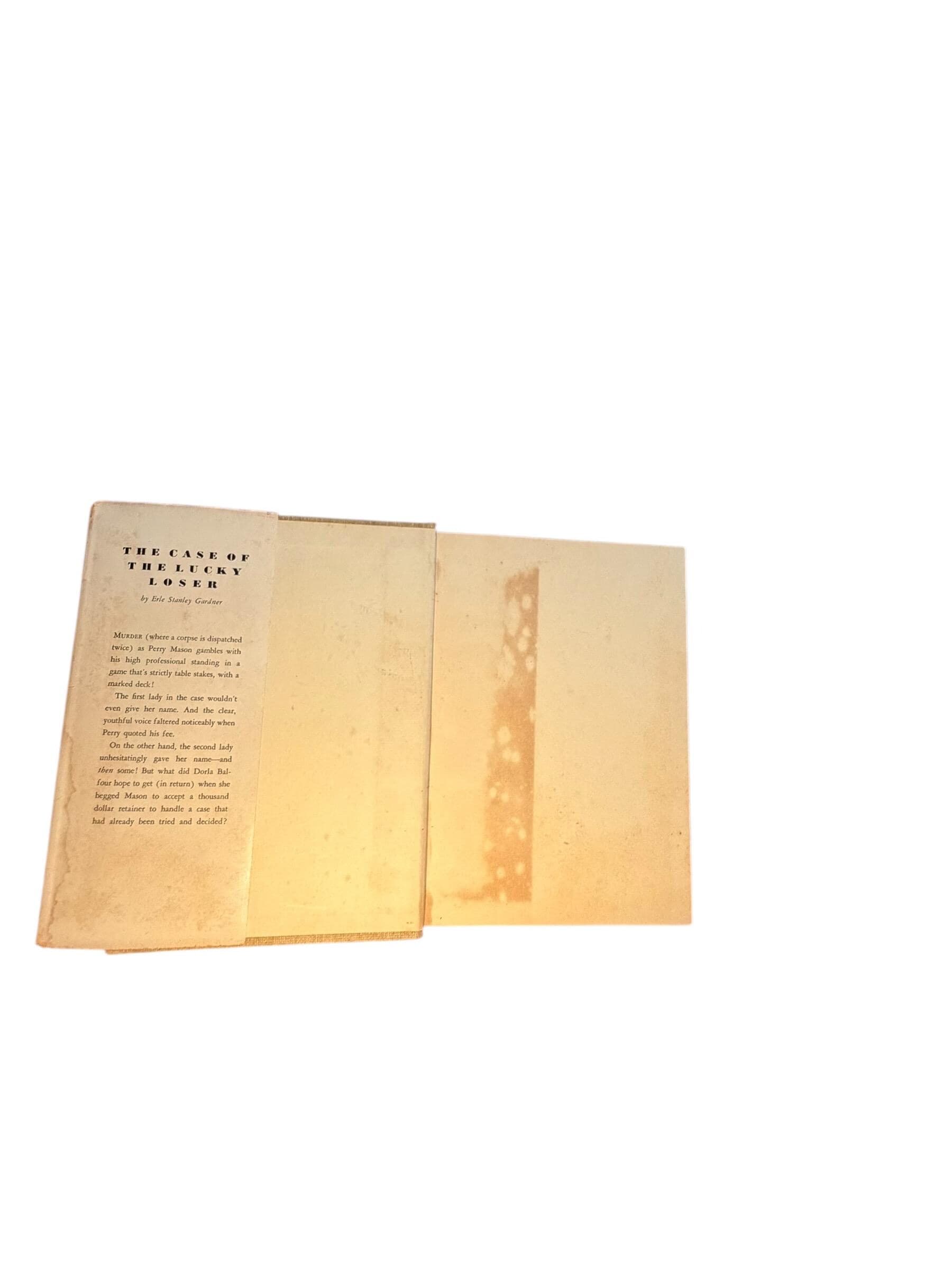 Vintage Perry Mason Mystery Book The Case of the Lucky Loser 1950s Hardcover - Thumbnail 4