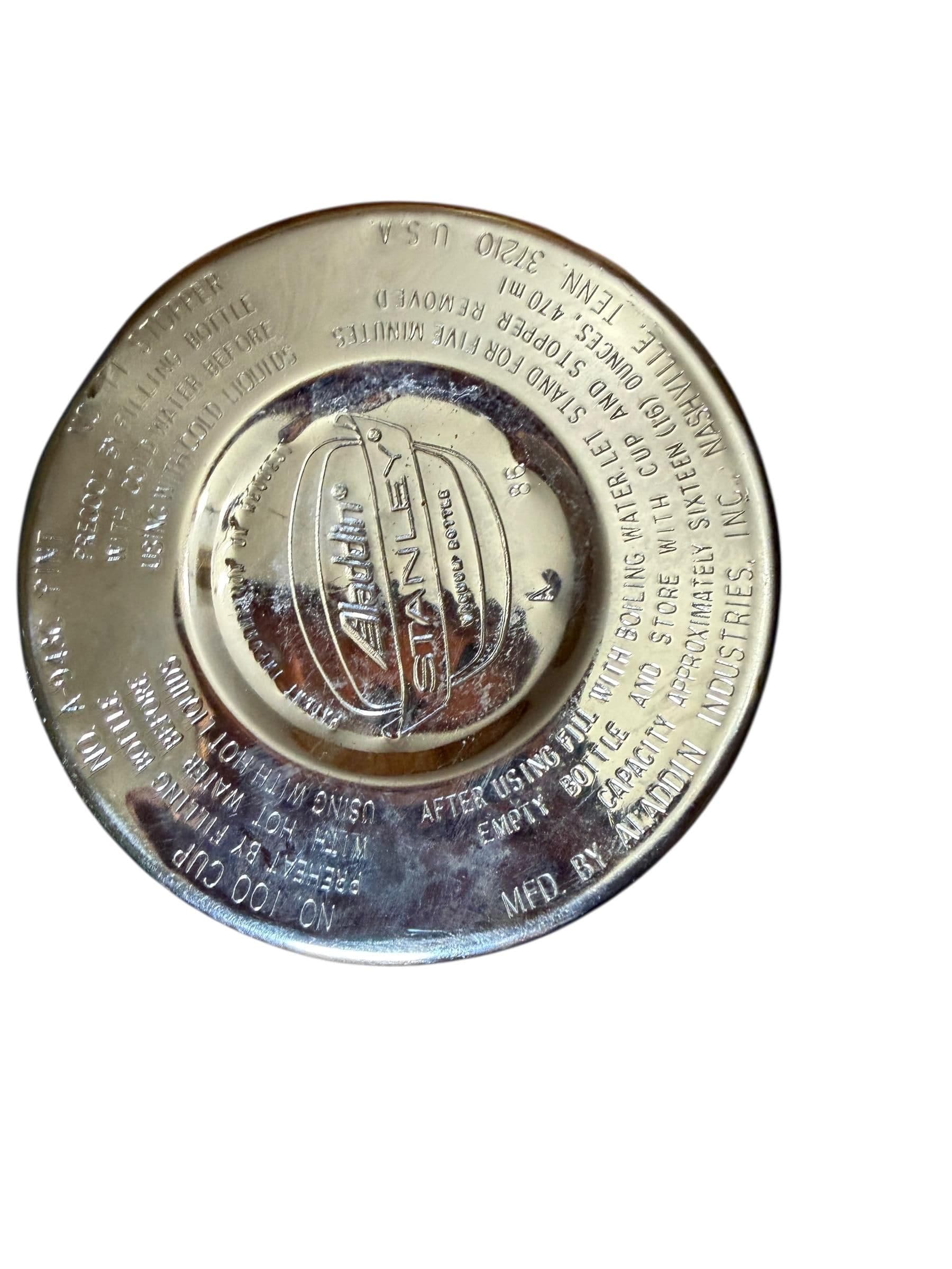 Vintage Stanley A-943C Thermos Green 1 Pint Steel Aladdin Nashville Tested Works - Thumbnail 7