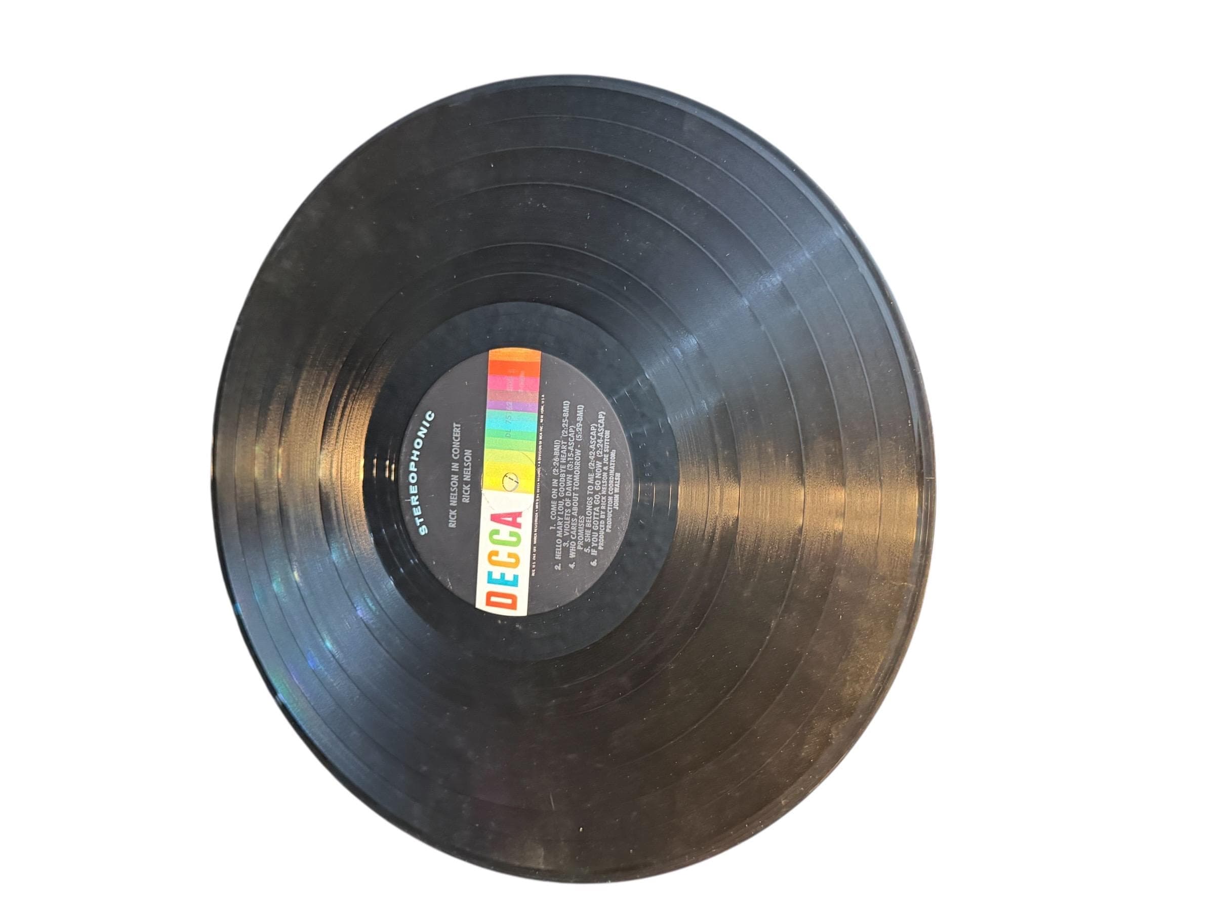 Vintage 1969 Rick Nelson In Concert Decca Vinyl LP Stereo Live Album - Thumbnail 5