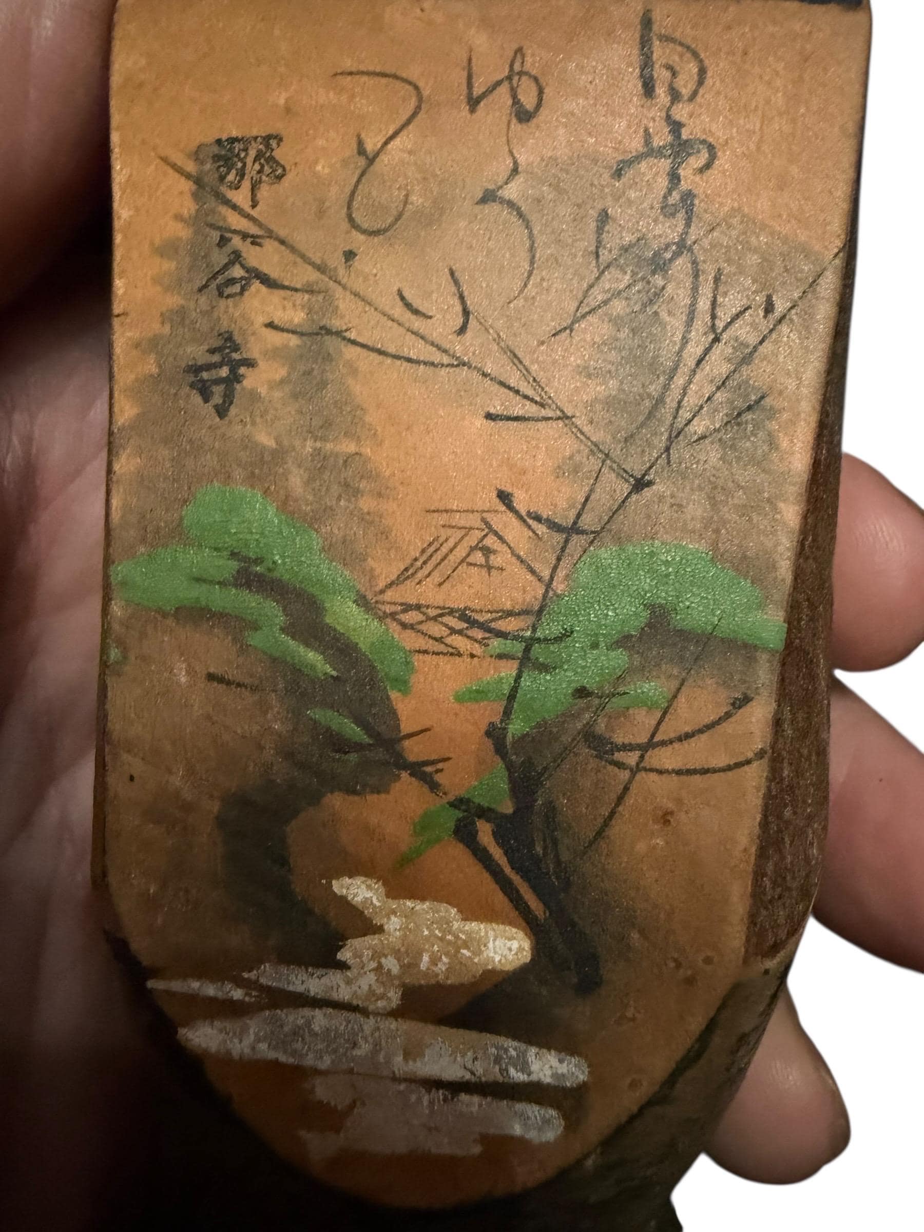 Vintage Japanese Kokeshi Dolls Lot of 2 Naruko Hijiori Wooden Folk Art Showa Era - Thumbnail 5