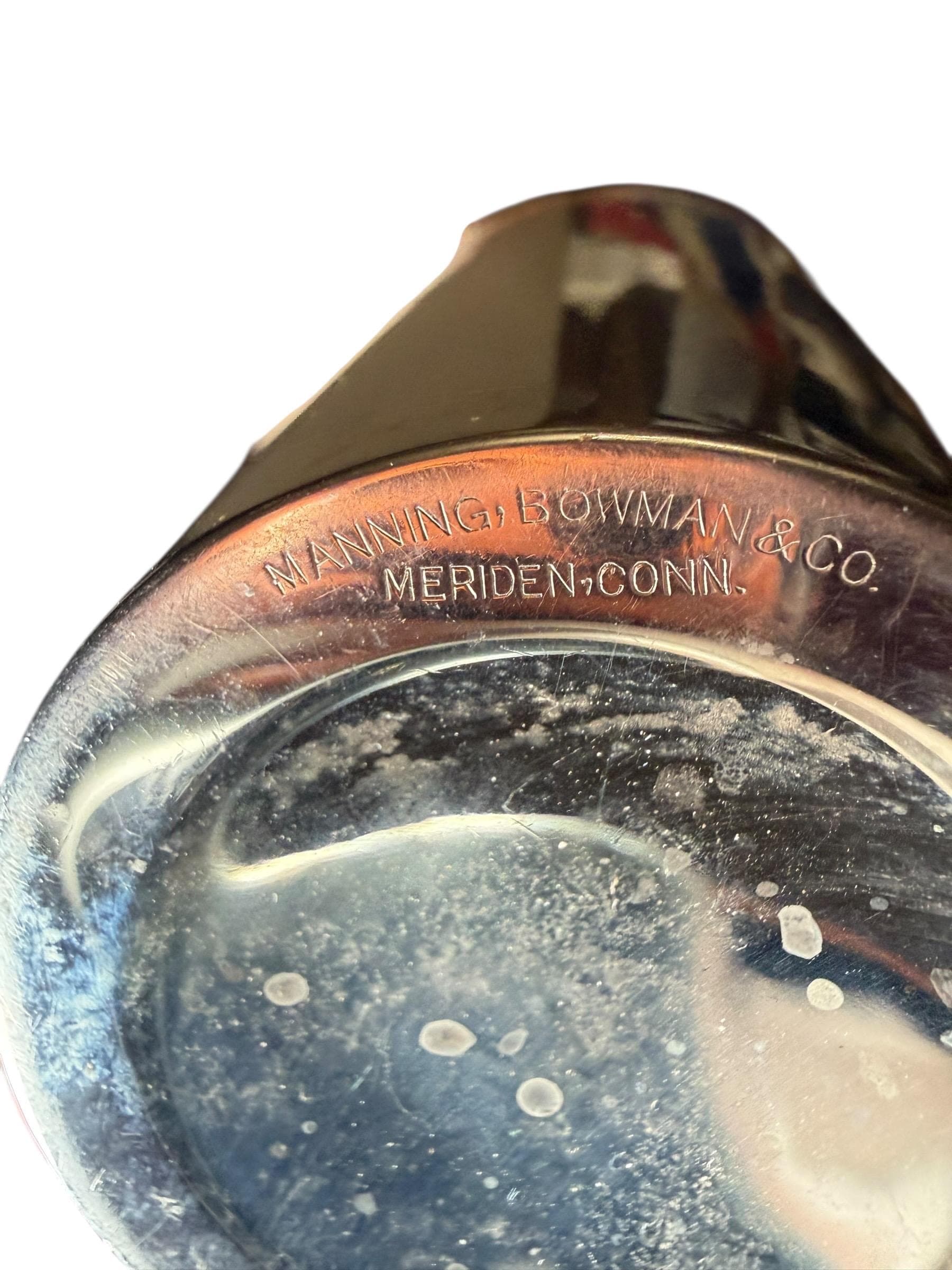 Vintage Manning Bowman Silverplate Cocktail Shaker Decorative Bar Decor - Thumbnail 4