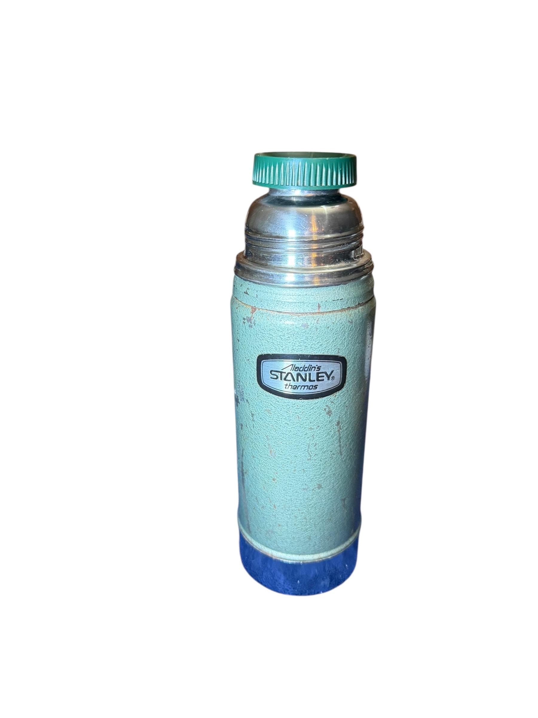 Vintage Stanley A-943C Thermos Green 1 Pint Steel Aladdin Nashville Tested Works - Thumbnail 5