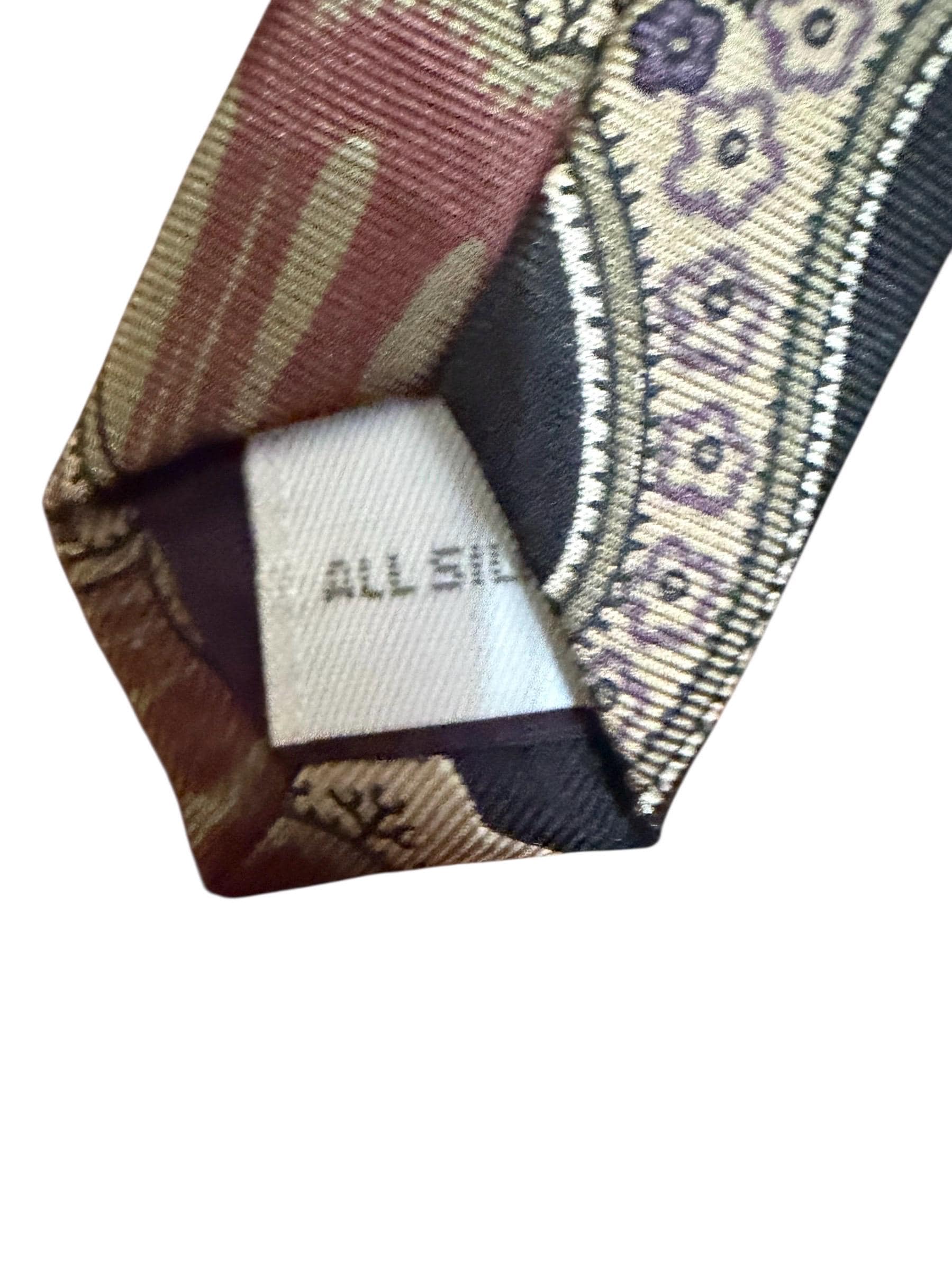 Vintage Pierre Cardin Silk Paisley Tie Black Designer Men’s Necktie - Thumbnail 4