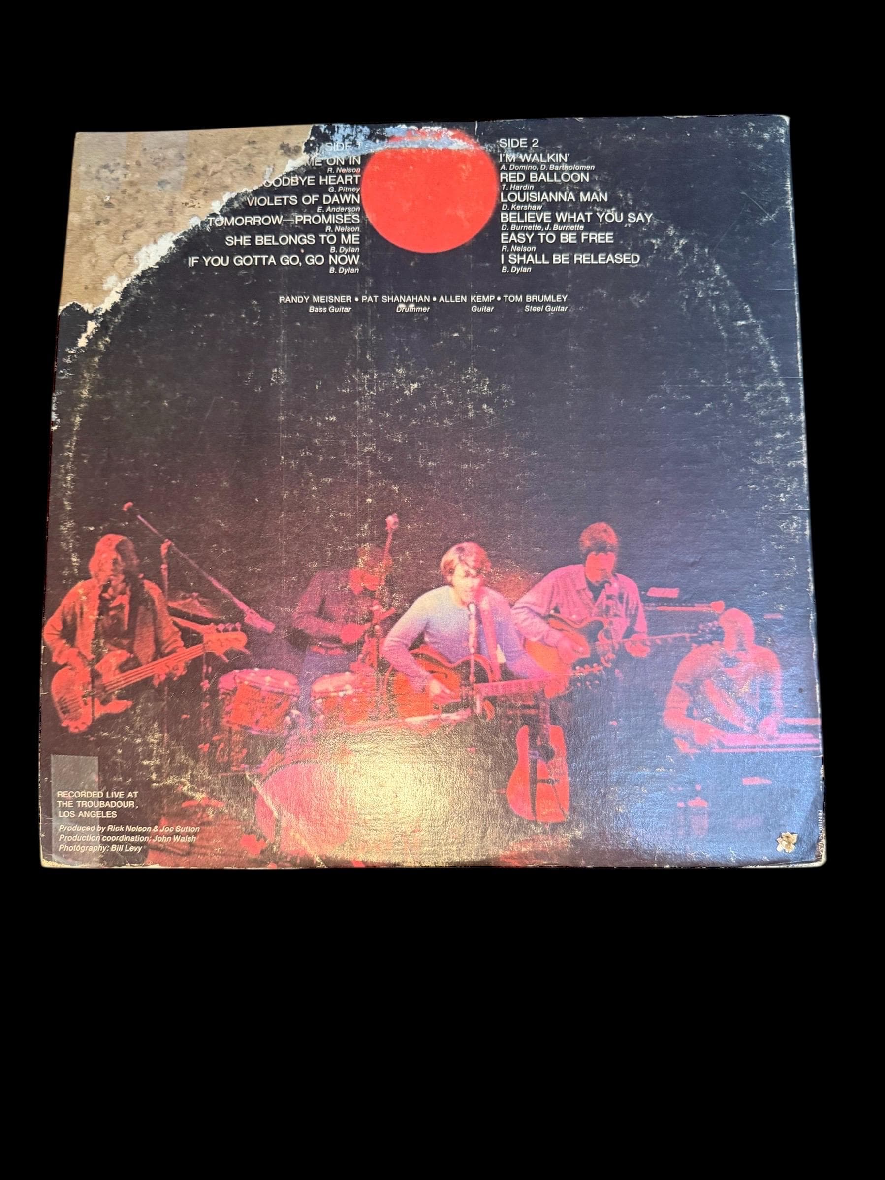 Vintage 1969 Rick Nelson In Concert Decca Vinyl LP Stereo Live Album - Thumbnail 2