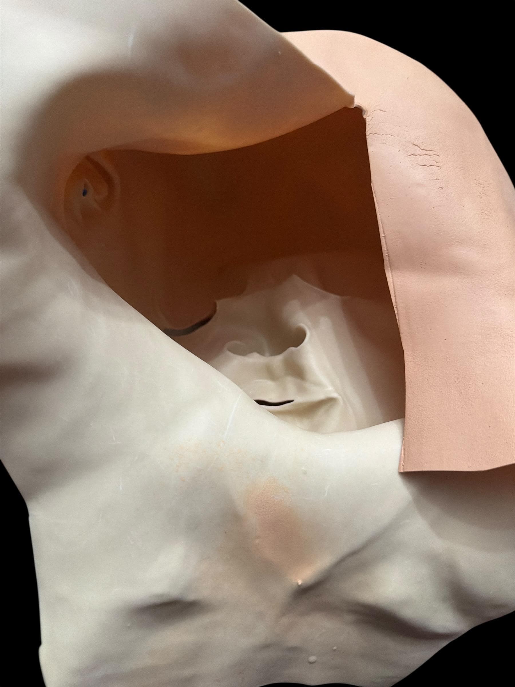 Latex Human Mask Blank Horror Prop SFX Face - Thumbnail 5