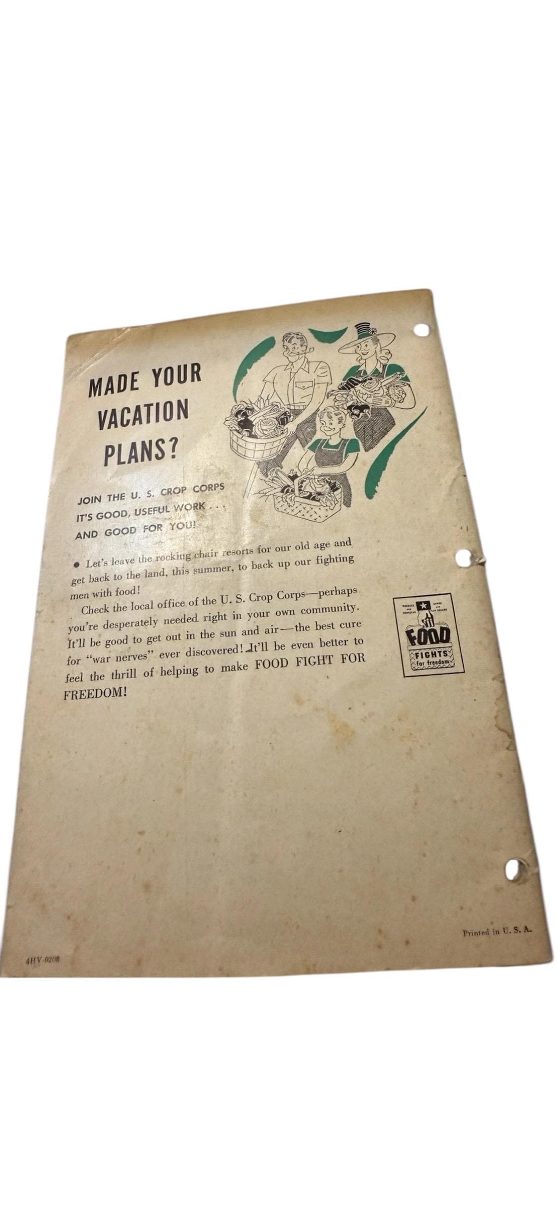 WWII Health for Victory Meal Planning Guides June–Aug 1944 Lot (Westinghouse) - Thumbnail 2