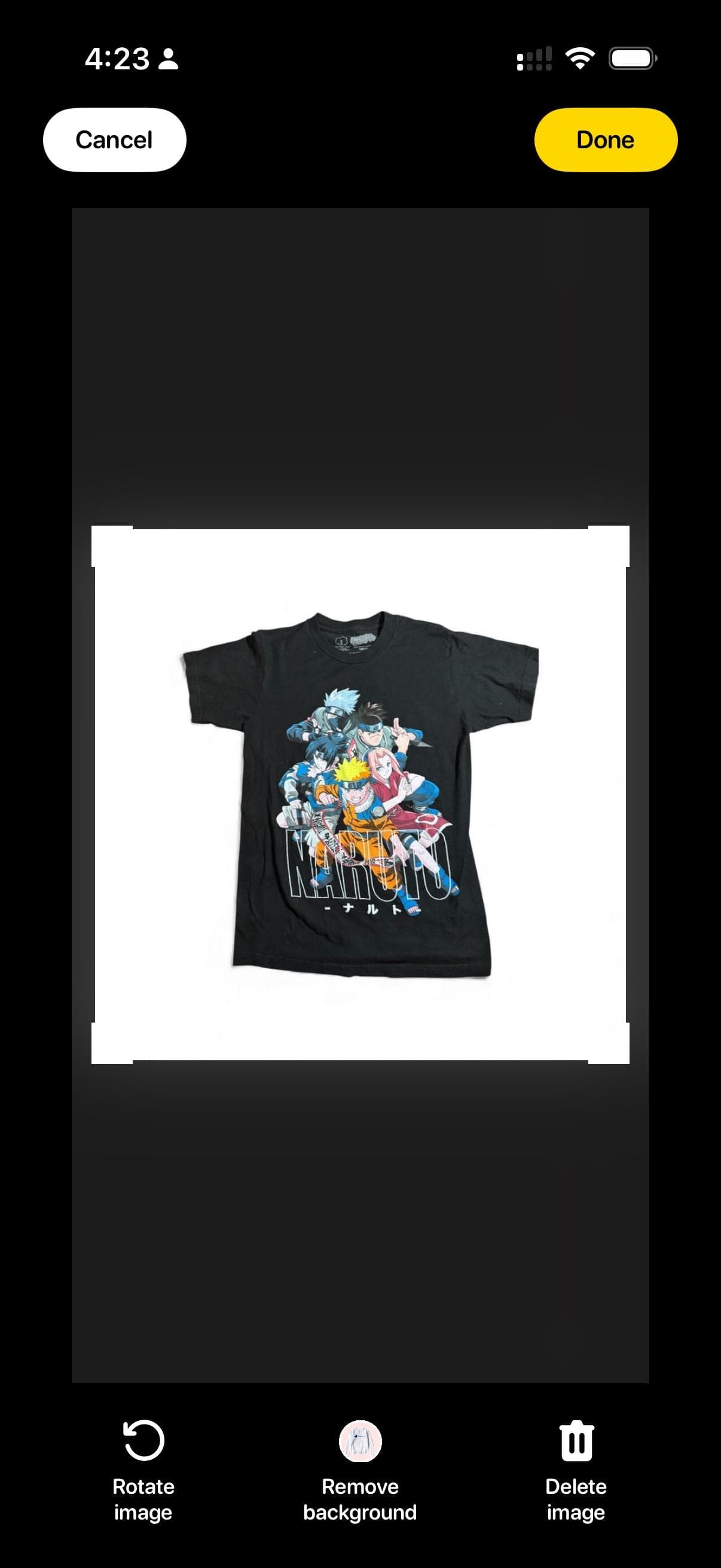 Vintage 2002 Naruto Shonen Jump T-Shirt Entire Cast Black - Image 1