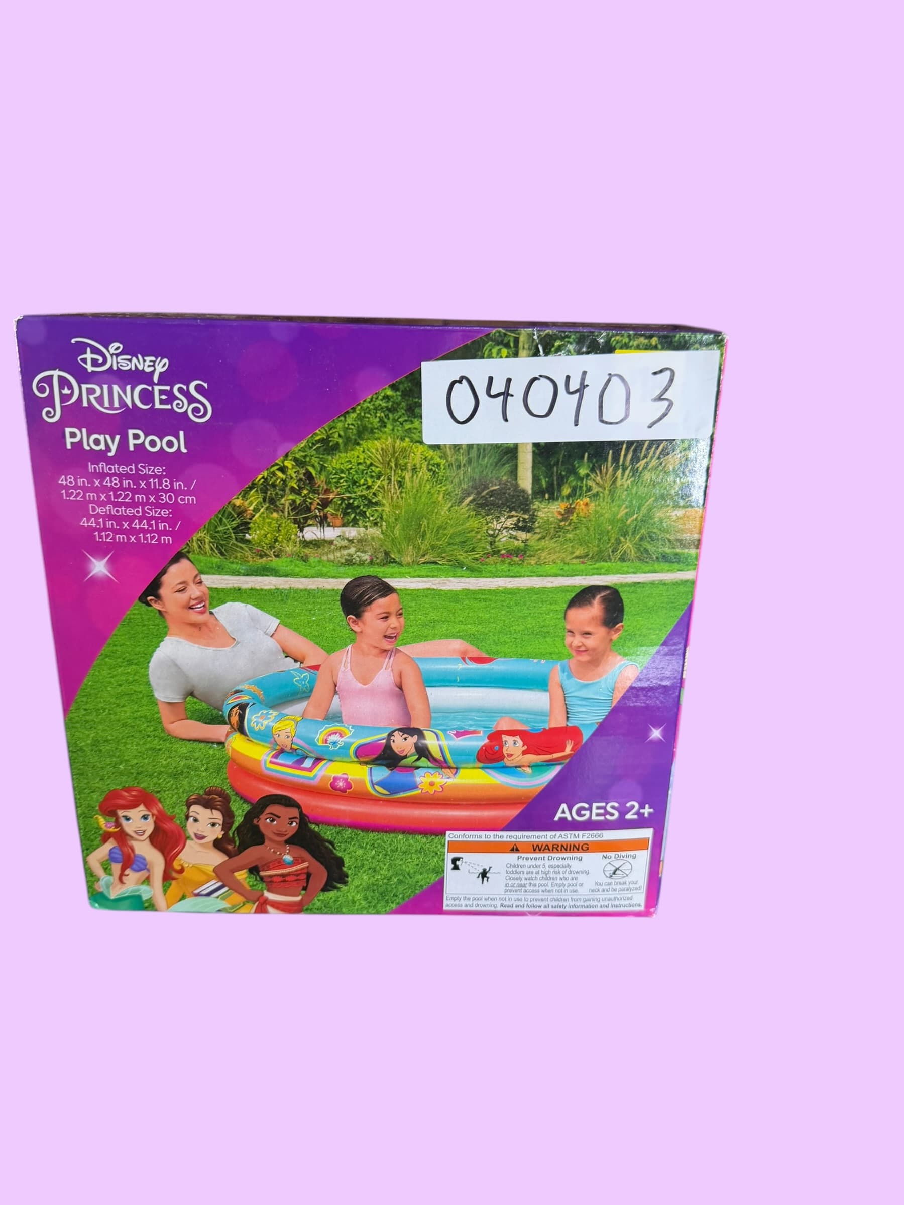 Disney Princess Inflatable Play Pool Bestway 48in Kids Toddler Summer Outdoor - Thumbnail 4