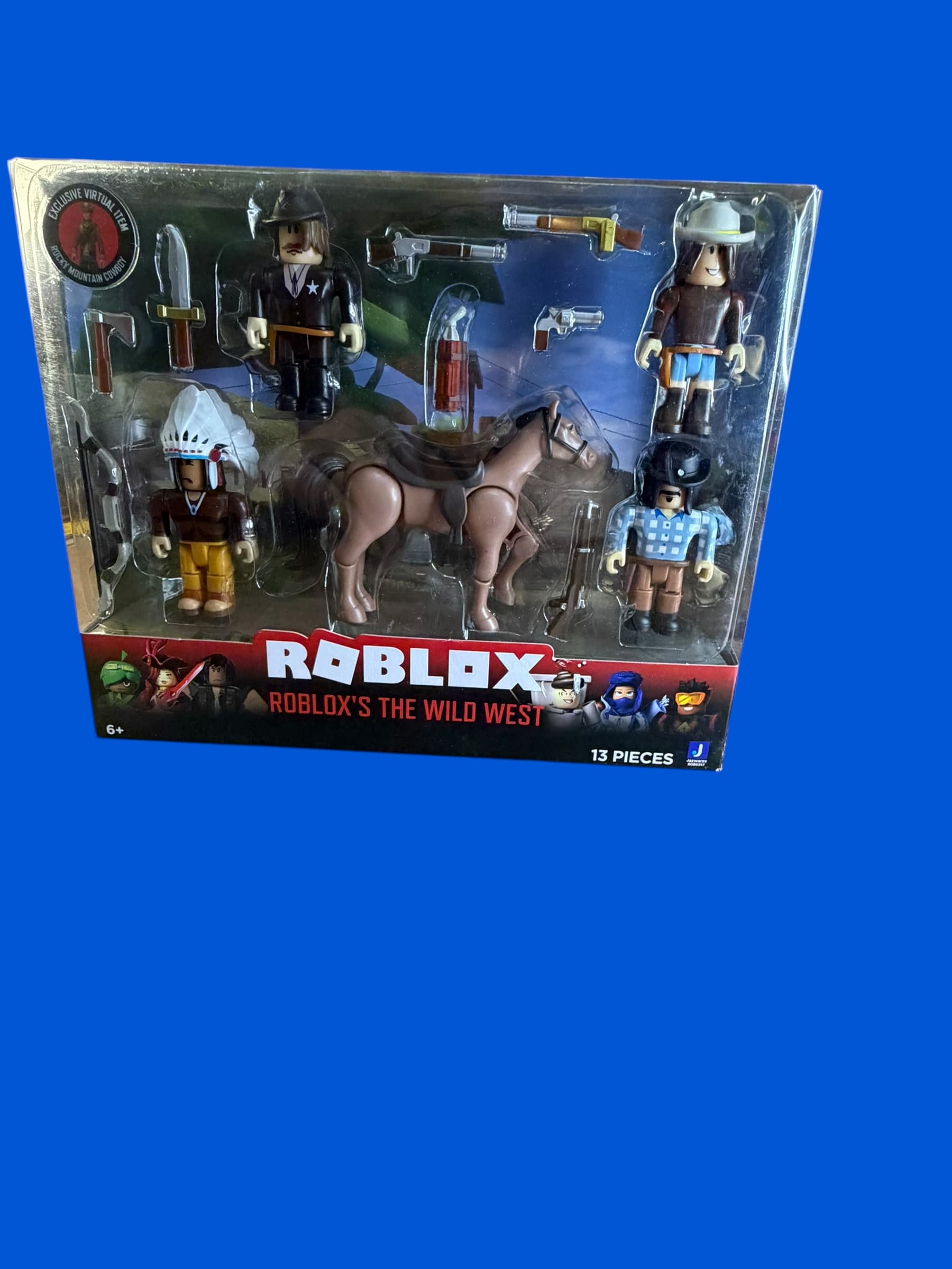 Roblox The Wild West 5 Figure Pack 13 Pieces Exclusive Virtual Item Code NEW - Image 1