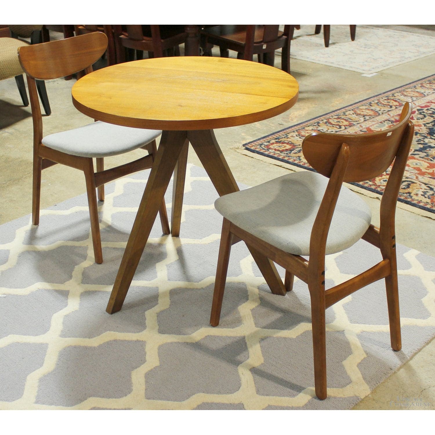 West Elm Round Dinette Table w/2 Chairs - Thumbnail 2