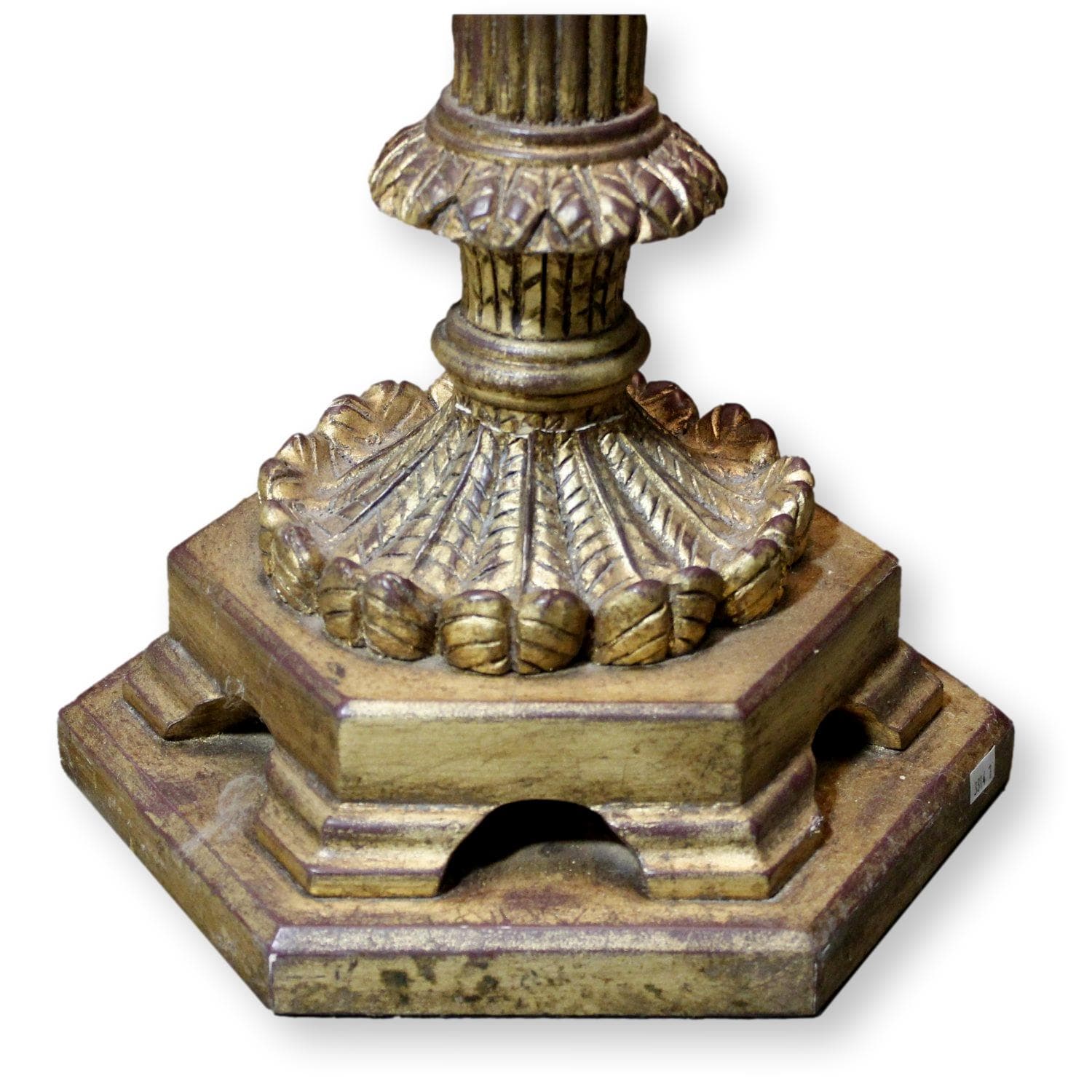 Gold Reeded Floor Lamp - Thumbnail 3