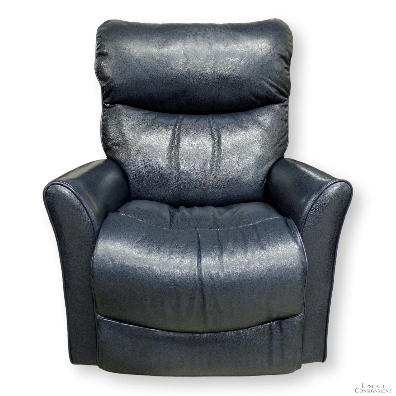 La-Z-Boy 'Rowan' Navy Leather Power Recliner w/Adj. Headrest & Lumbar - Blue - Image 1