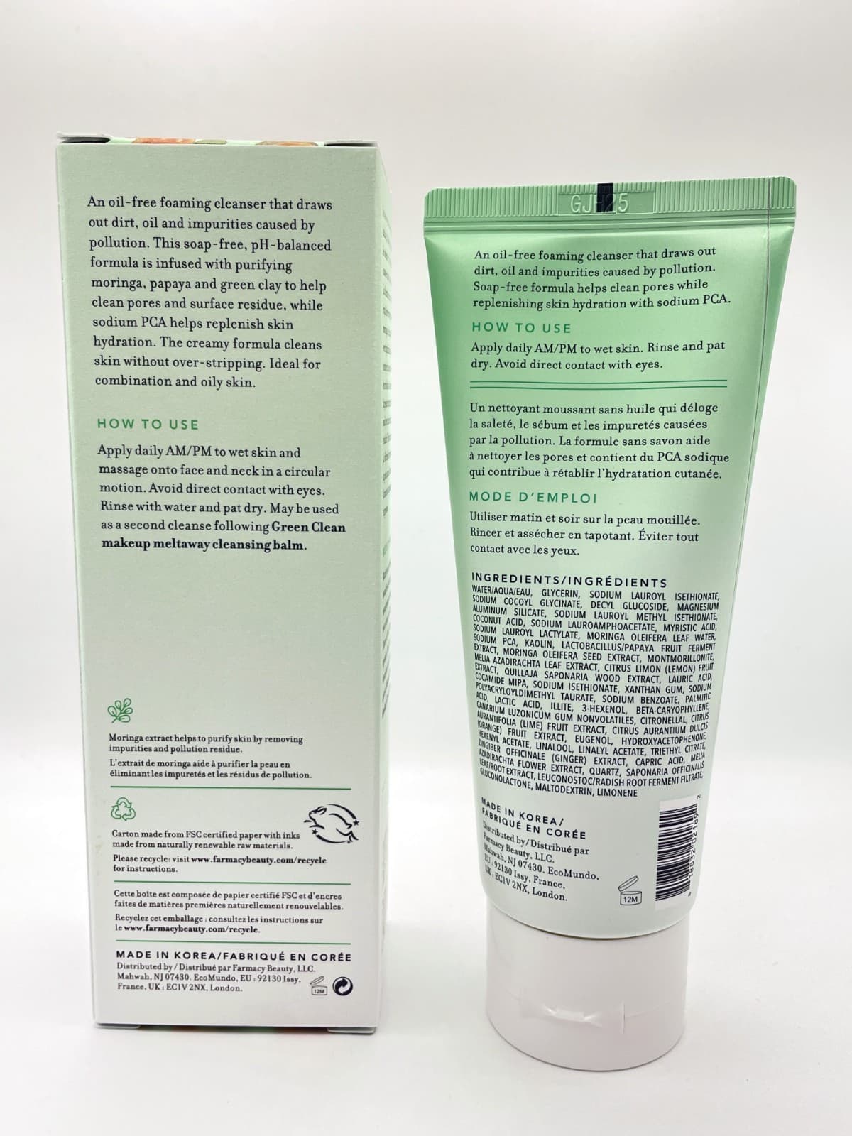 FARMACY WHIPPED GREENS Oil-Free Foaming Cleanser with Moringa and Papaya (100ml) - Thumbnail 3