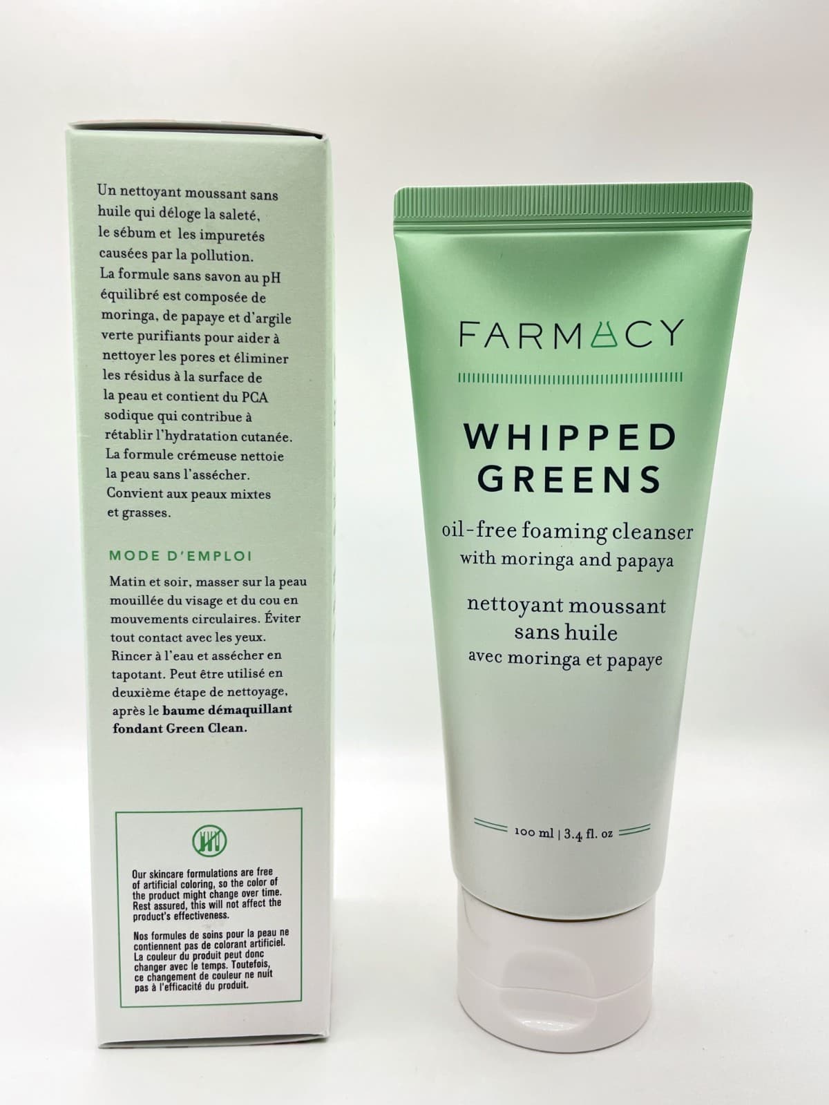 FARMACY WHIPPED GREENS Oil-Free Foaming Cleanser with Moringa and Papaya (100ml) - Thumbnail 4