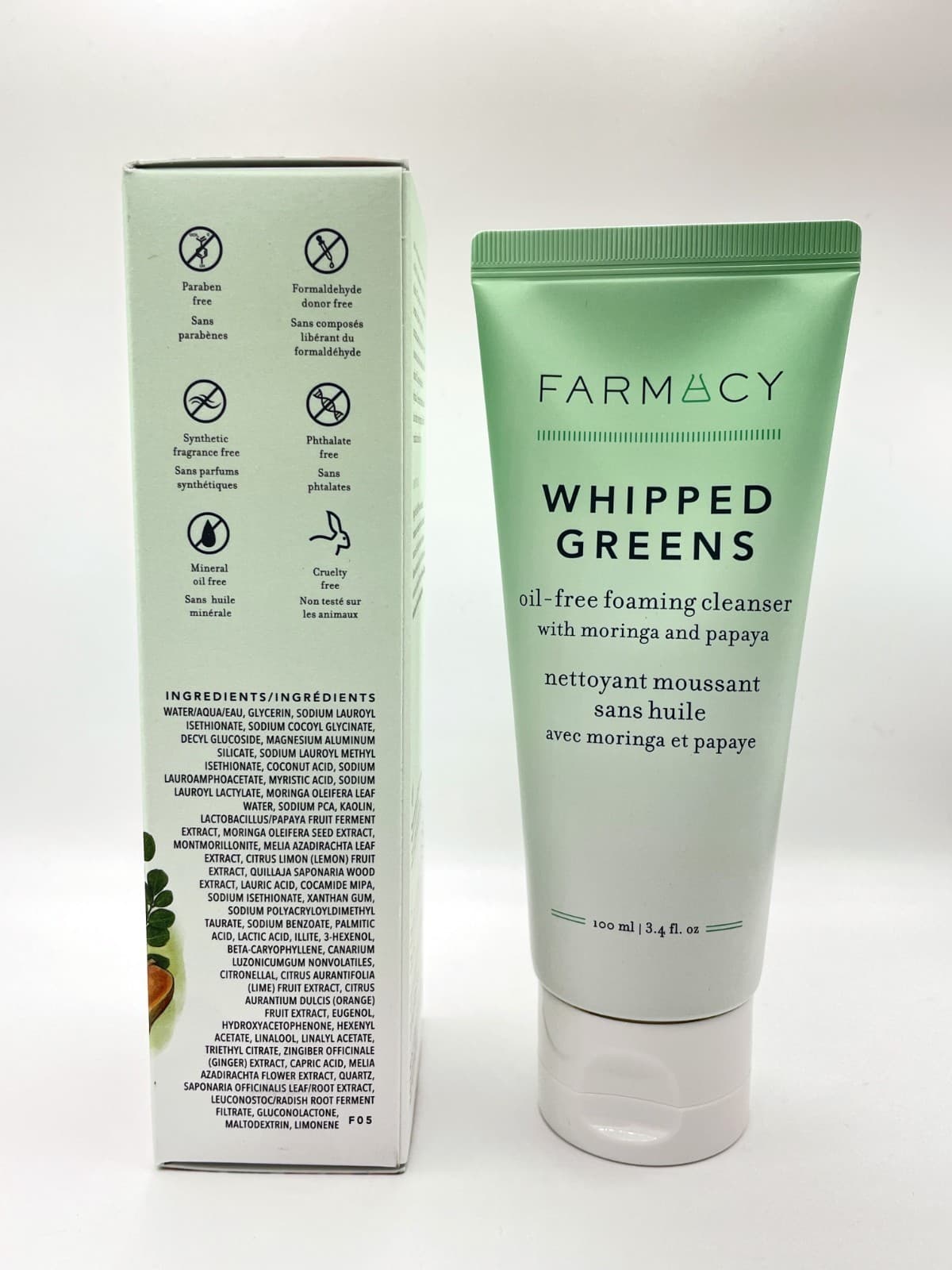 FARMACY WHIPPED GREENS Oil-Free Foaming Cleanser with Moringa and Papaya (100ml) - Thumbnail 2