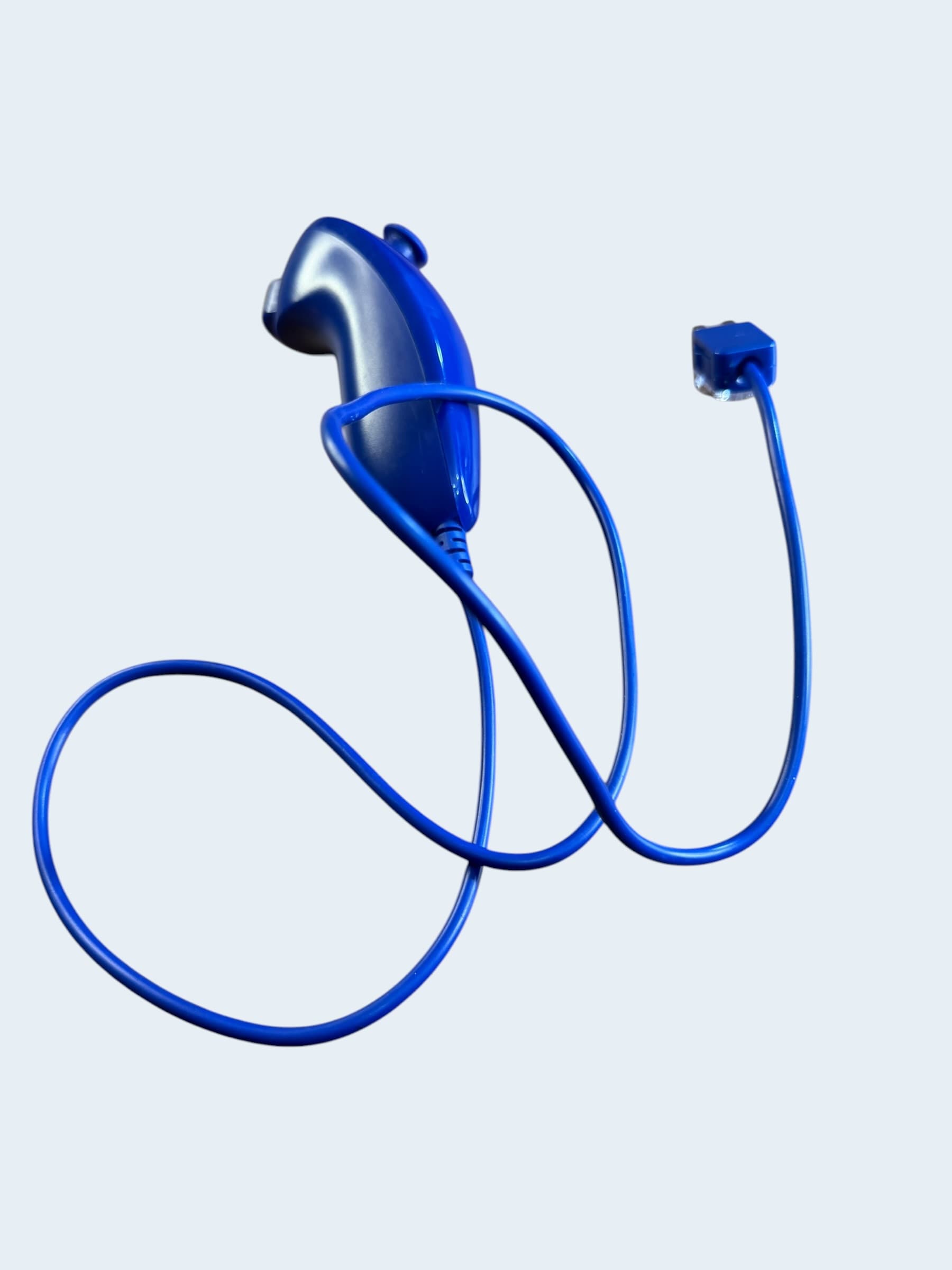 Blue Nunchuk Controller Nintendo Wii Wii U Third Party Aftermarket Used Gaming - Image 1