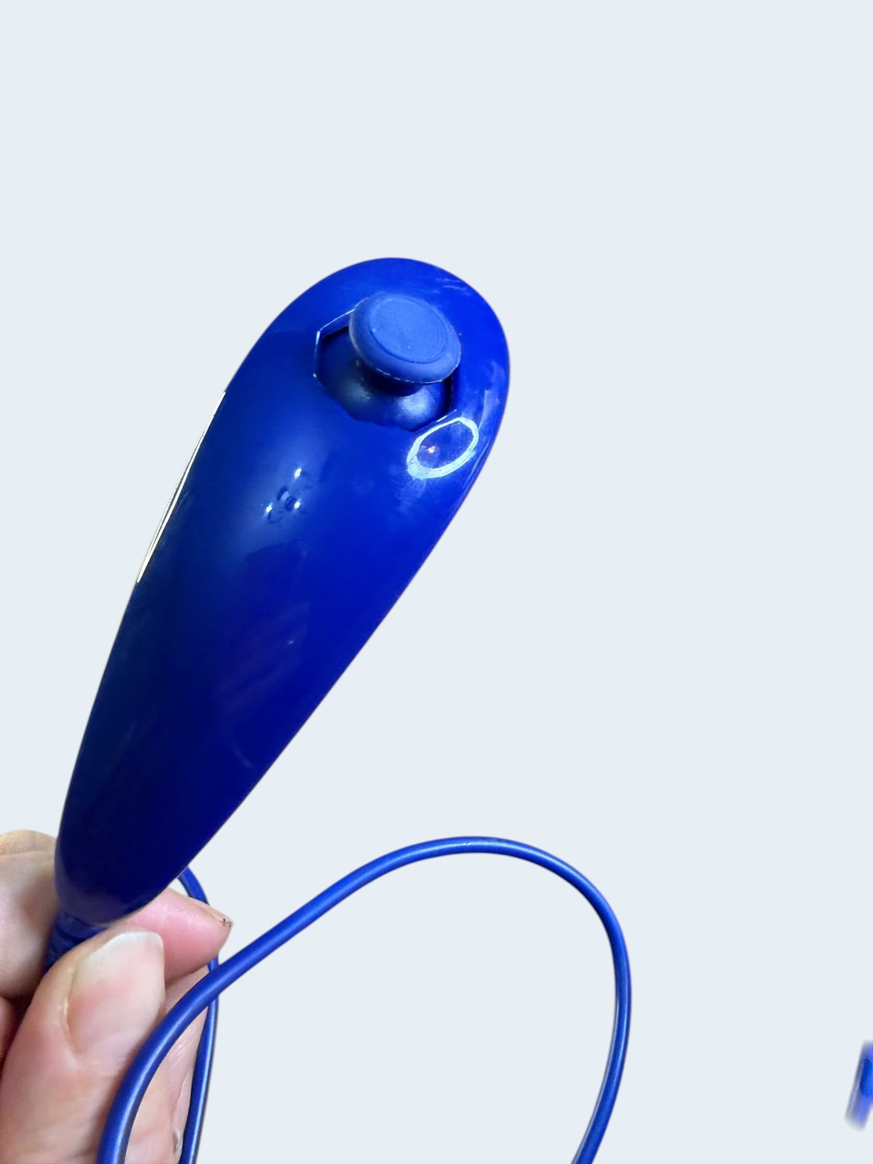 Blue Nunchuk Controller Nintendo Wii Wii U Third Party Aftermarket Used Gaming - Thumbnail 2