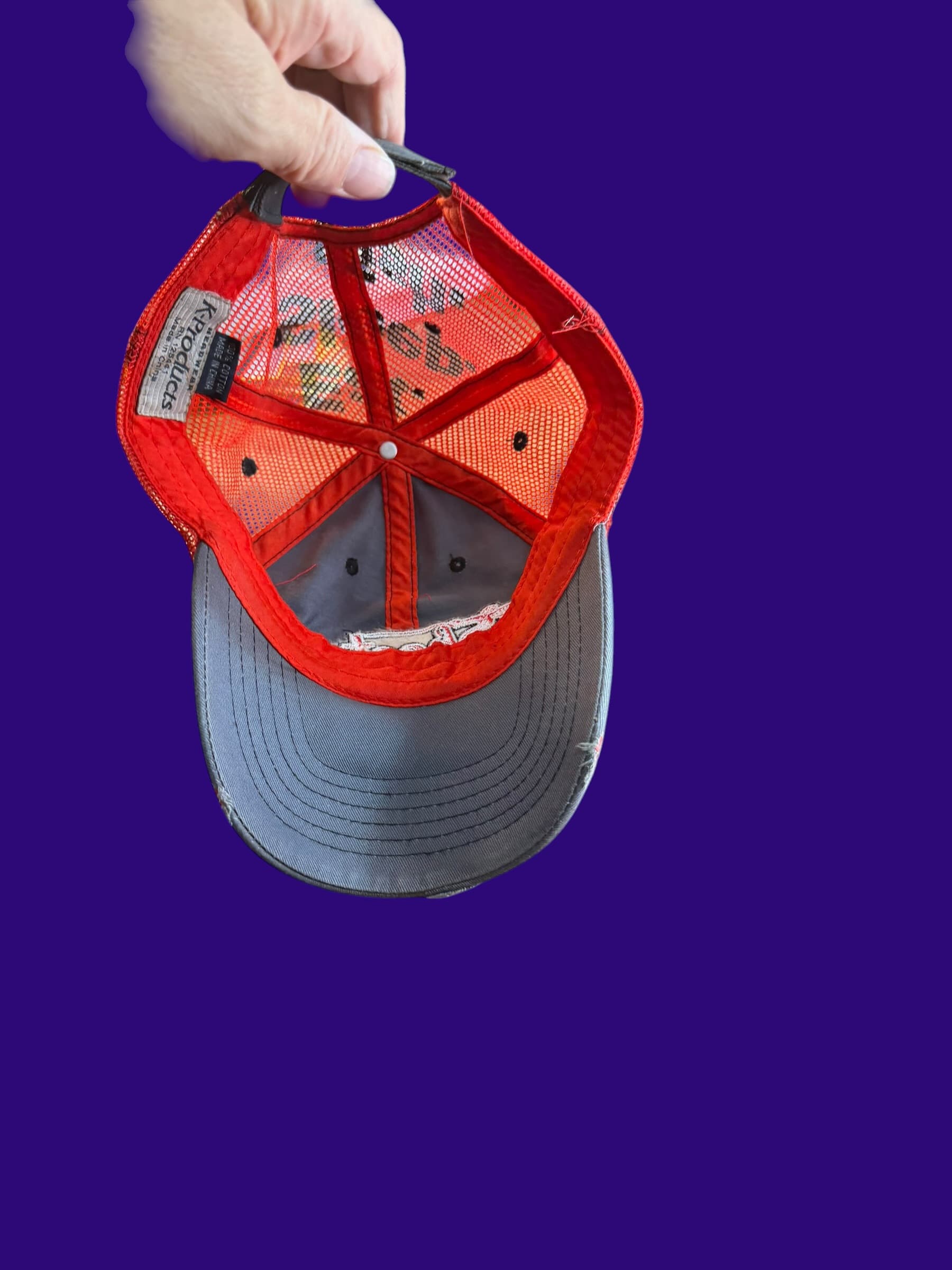 Vintage Skeeter Boats Trucker Hat K-Products Gray Red Mesh Fishing Snapback Cap - Thumbnail 7