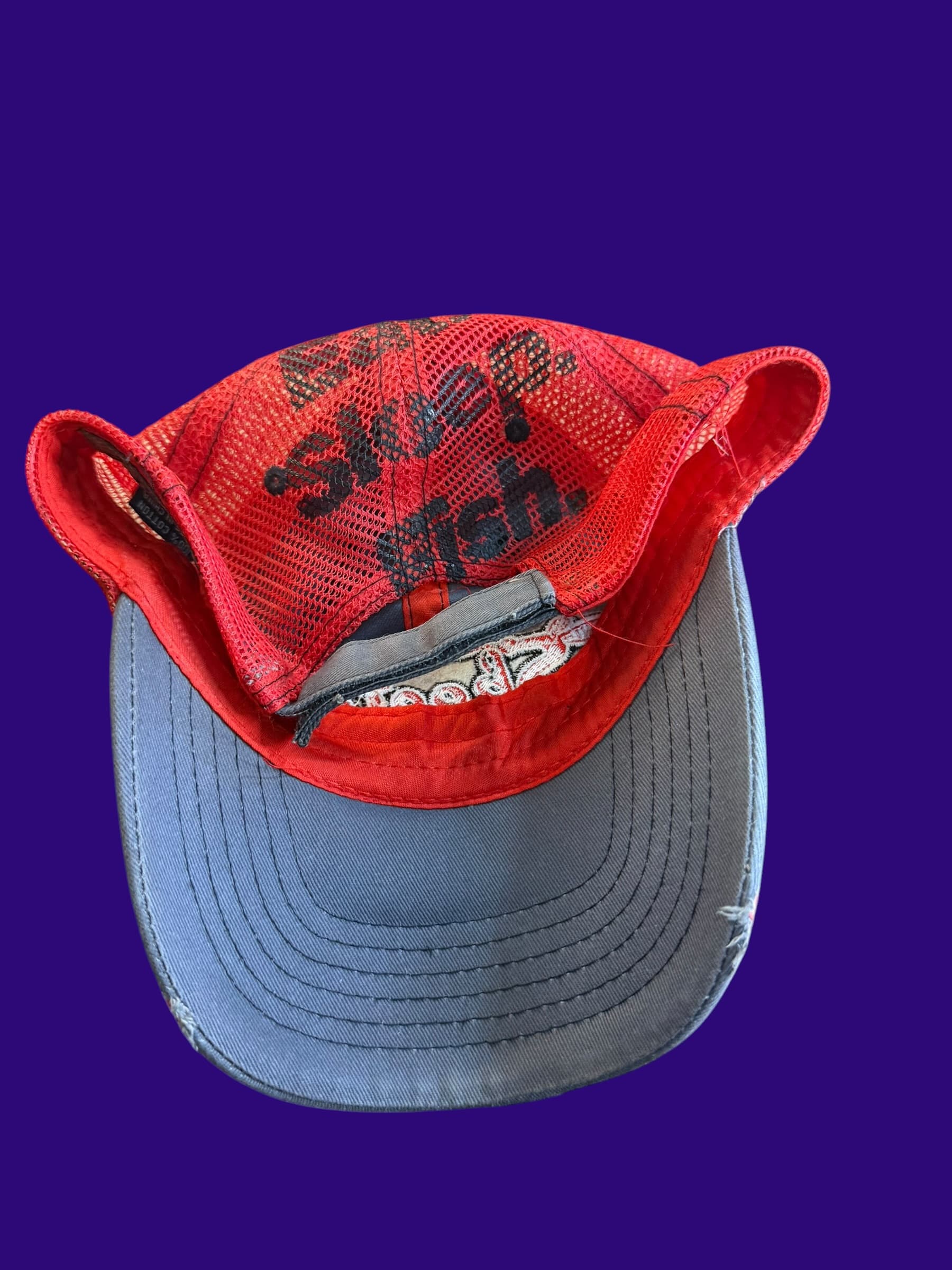 Vintage Skeeter Boats Trucker Hat K-Products Gray Red Mesh Fishing Snapback Cap - Thumbnail 3