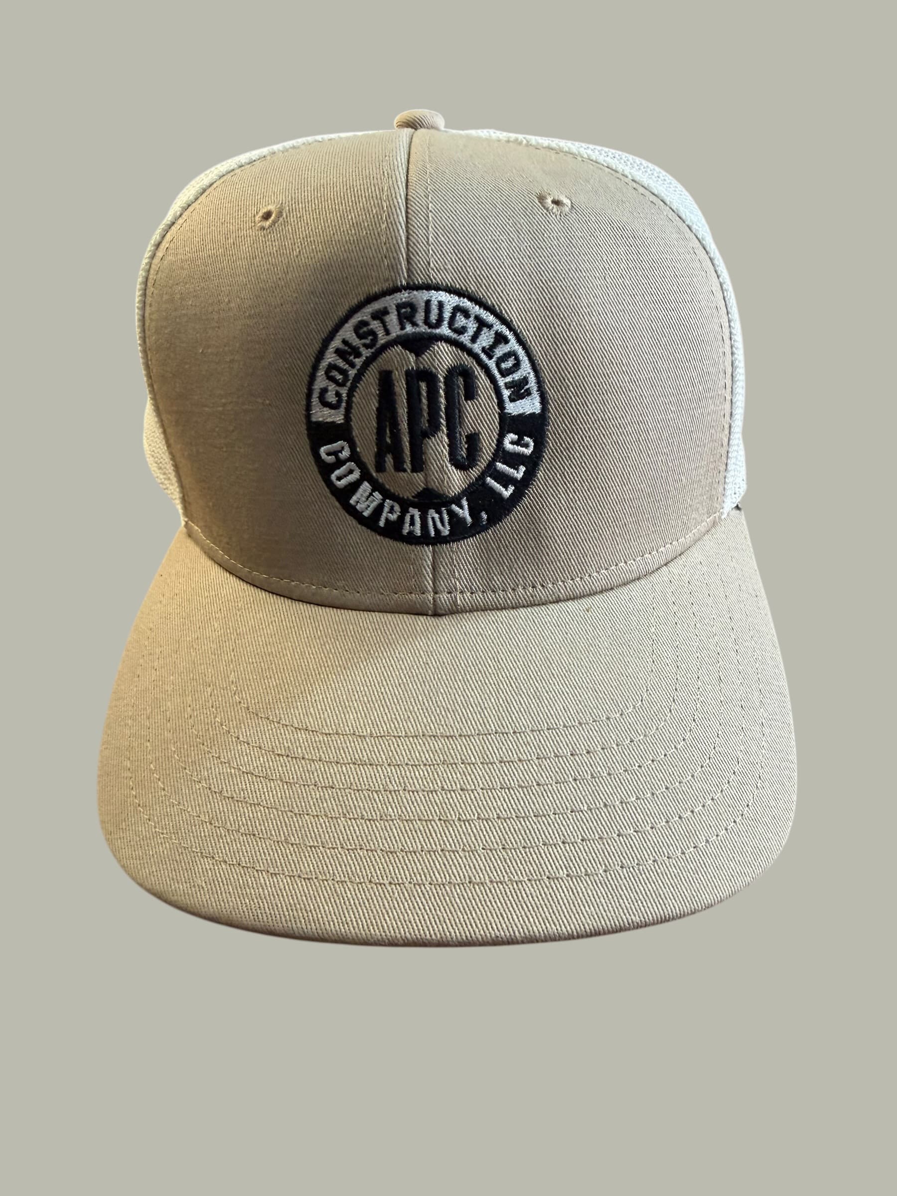 Outdoor Cap RGR-360M Khaki White Mesh Trucker Hat Snapback Construction Promo - Image 1