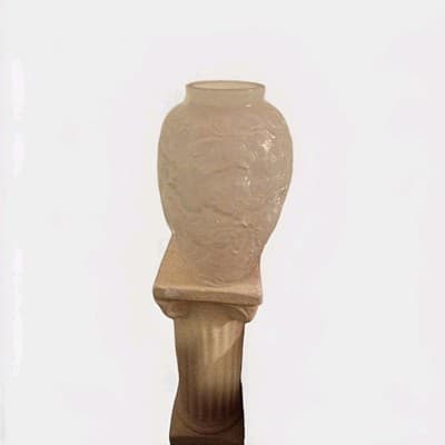 Phoenix Consolidated Glass Dogwood Frosted Art Deco Vase - Image 1