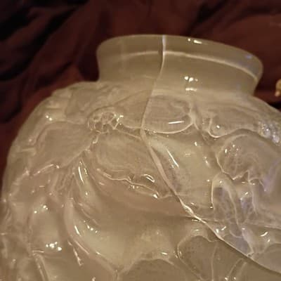 asis Phoenix Consolidated Glass Dogwood Frosted Art Deco Vase - Thumbnail 7